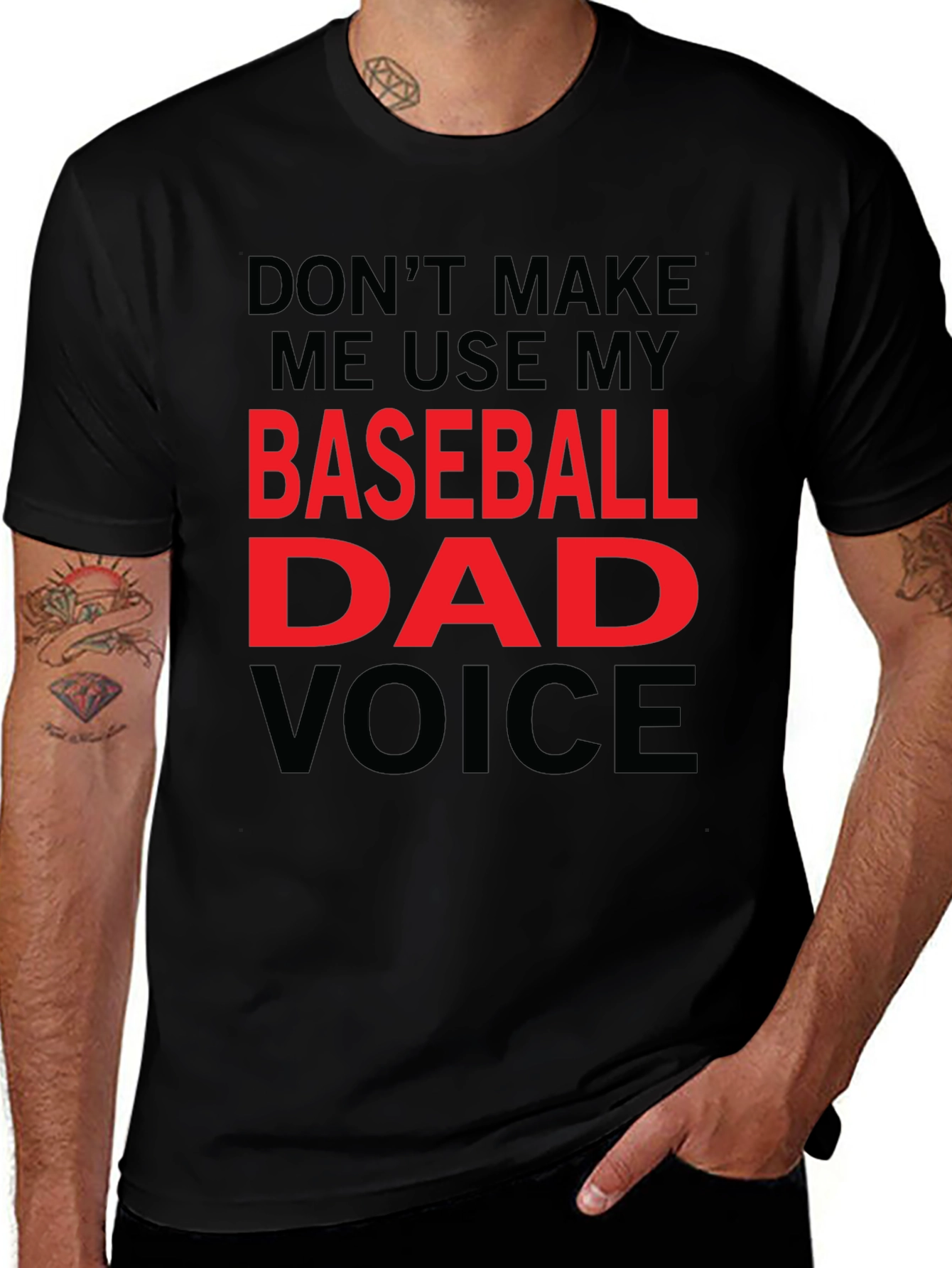 Baseball Dad Voice T-Shirt - Funny Dad Gift