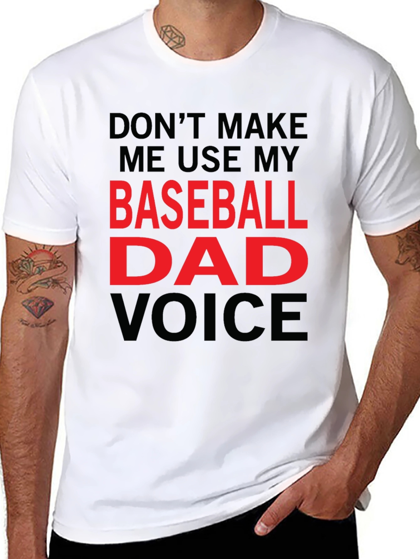 Baseball Dad Voice T-Shirt - Funny Dad Gift