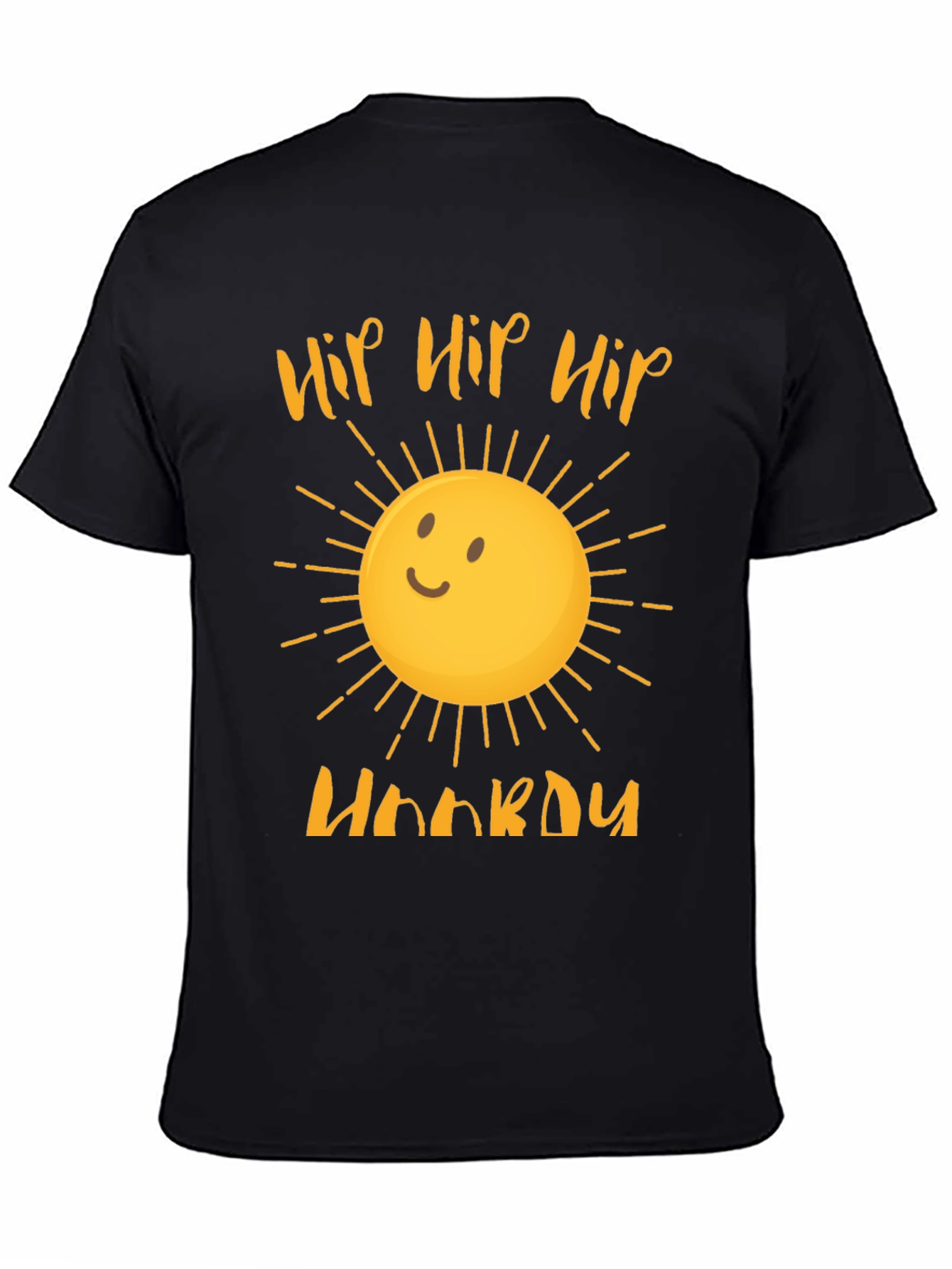 Hip Hip Hooray Sun Graphic Tee - Black