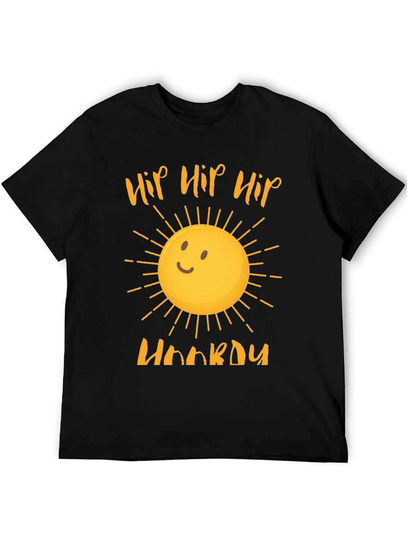 Hip Hip Hooray Sun Graphic Tee - Black