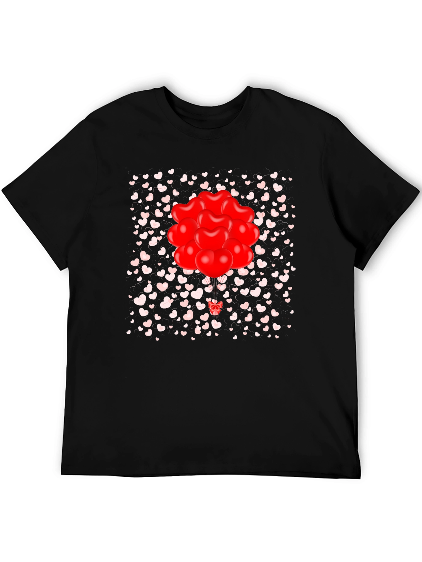 Heart Balloons Graphic Tee - Valentines Day Shirt