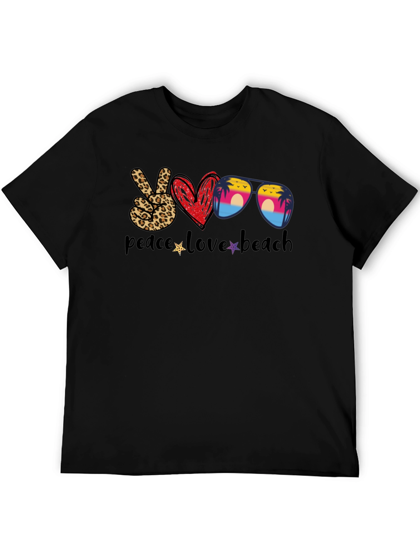 Peace Love Beach Graphic T-Shirt