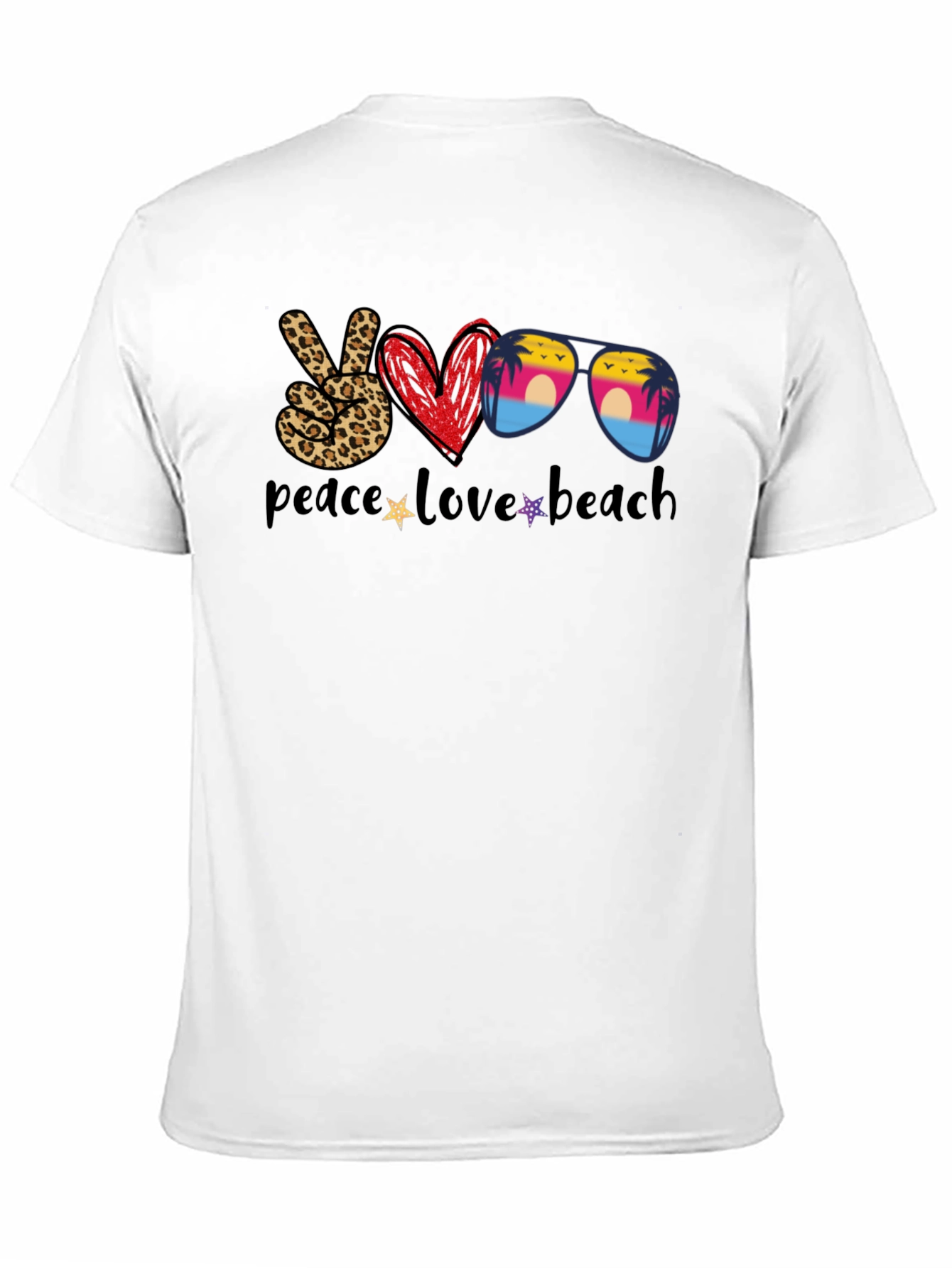 Peace Love Beach Graphic T-Shirt
