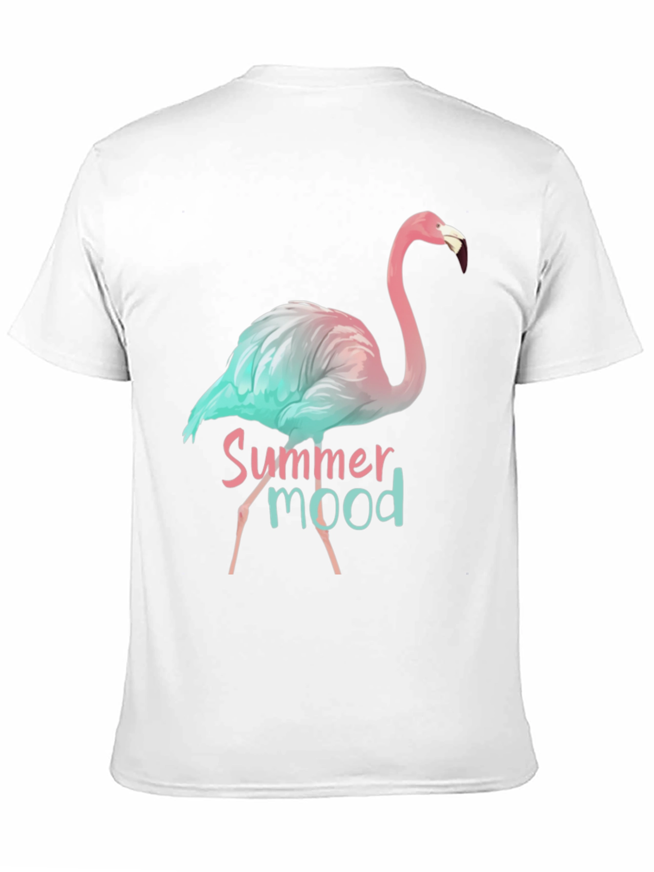 Summer Mood Flamingo Graphic Tee - Black