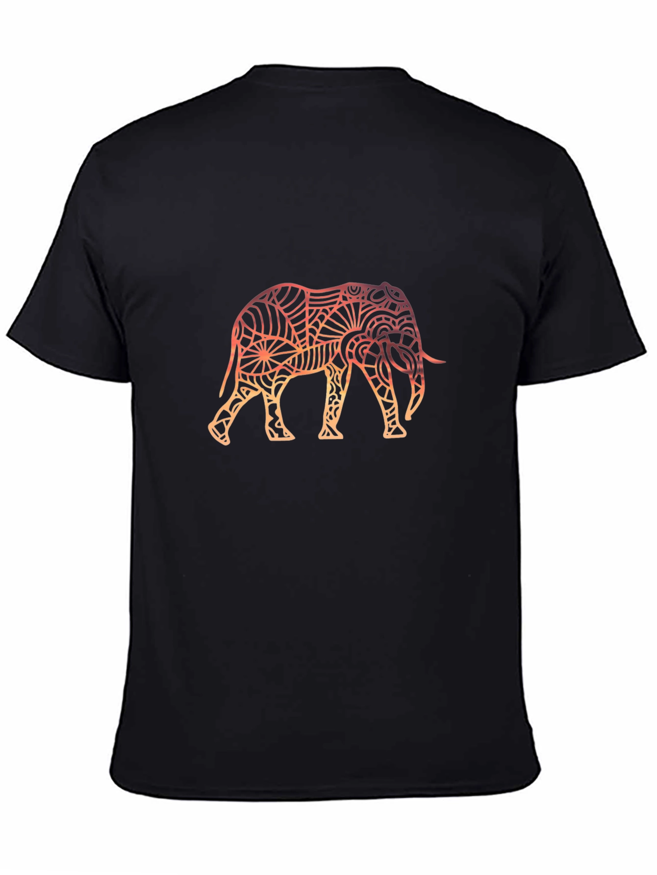 Elephant Mandala Graphic Tee - Stylish Black T-Shirt