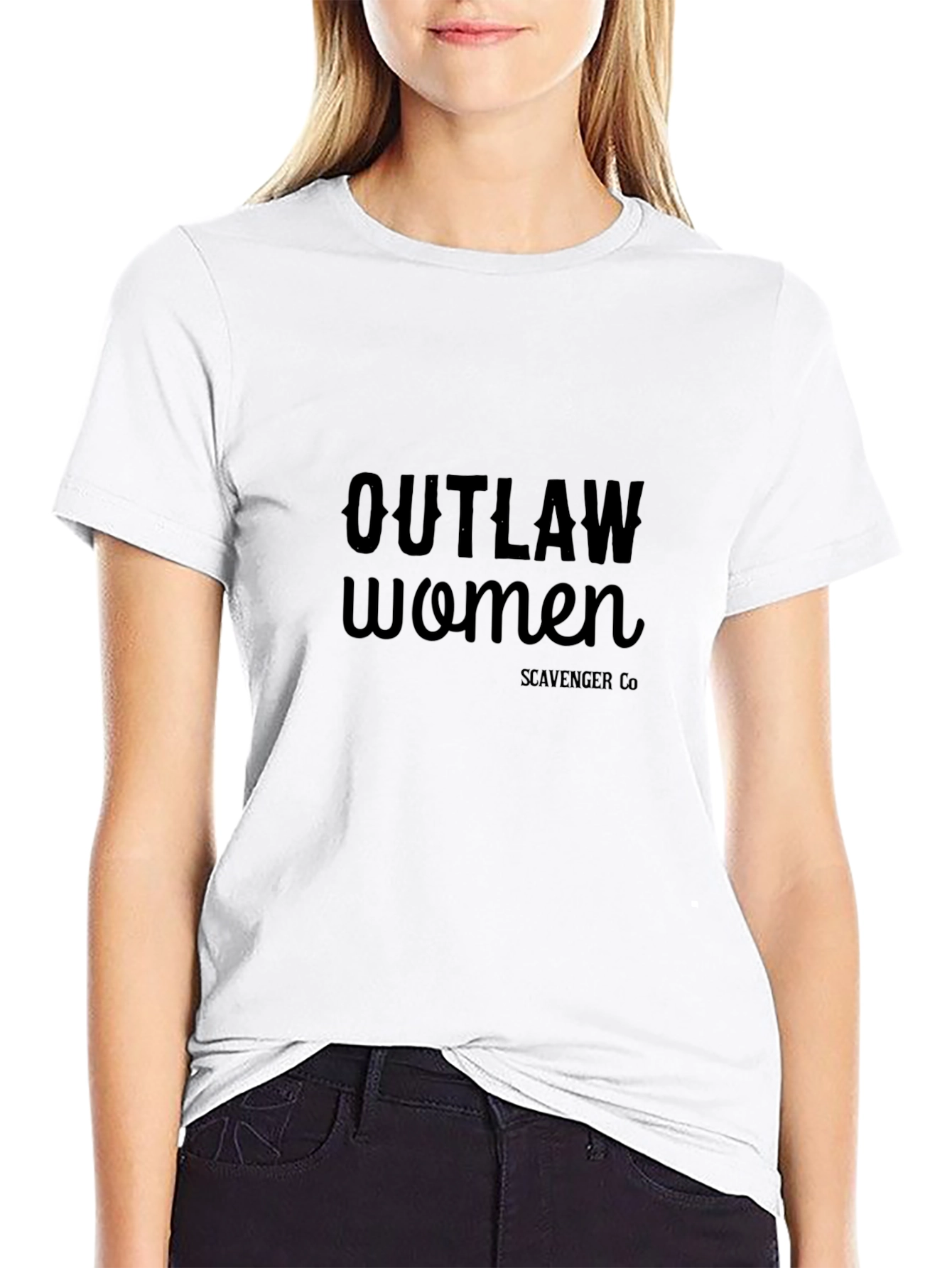 Outlaw Women Black Graphic Tee