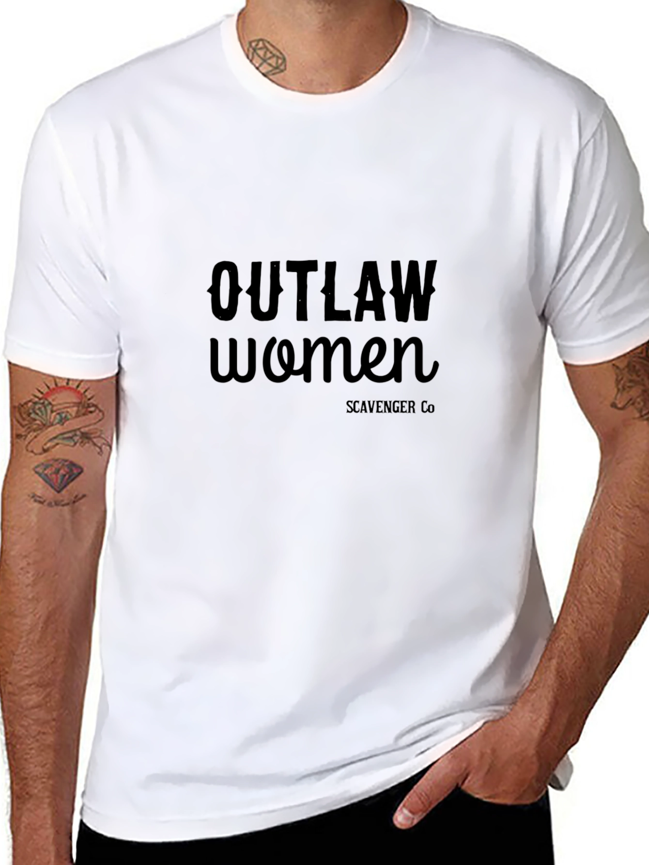 Outlaw Women Black Graphic Tee