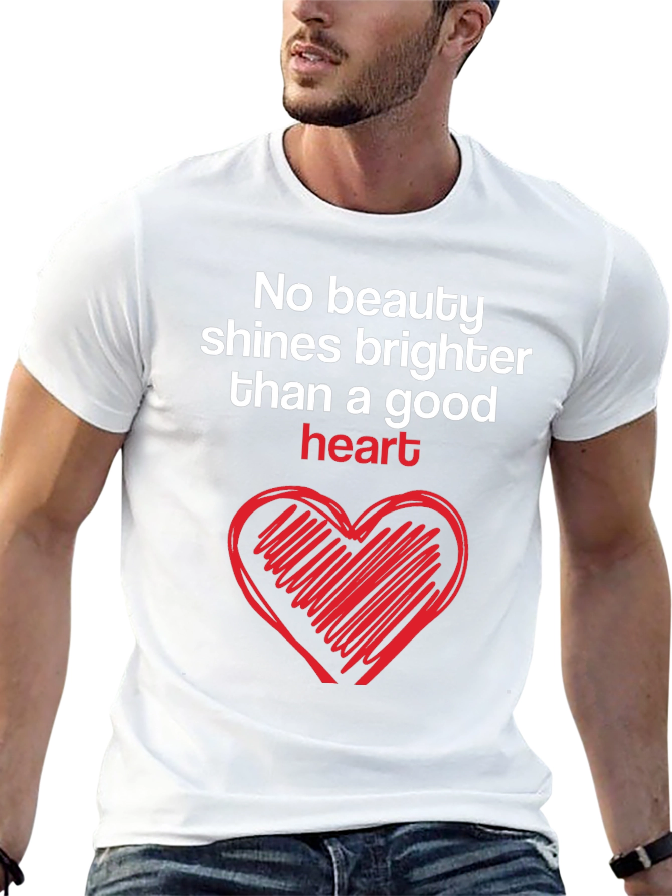 Good Heart Graphic Tee - Inspirational Black T-Shirt