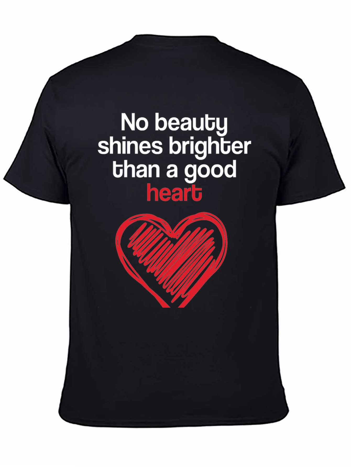 Good Heart Graphic Tee - Inspirational Black T-Shirt