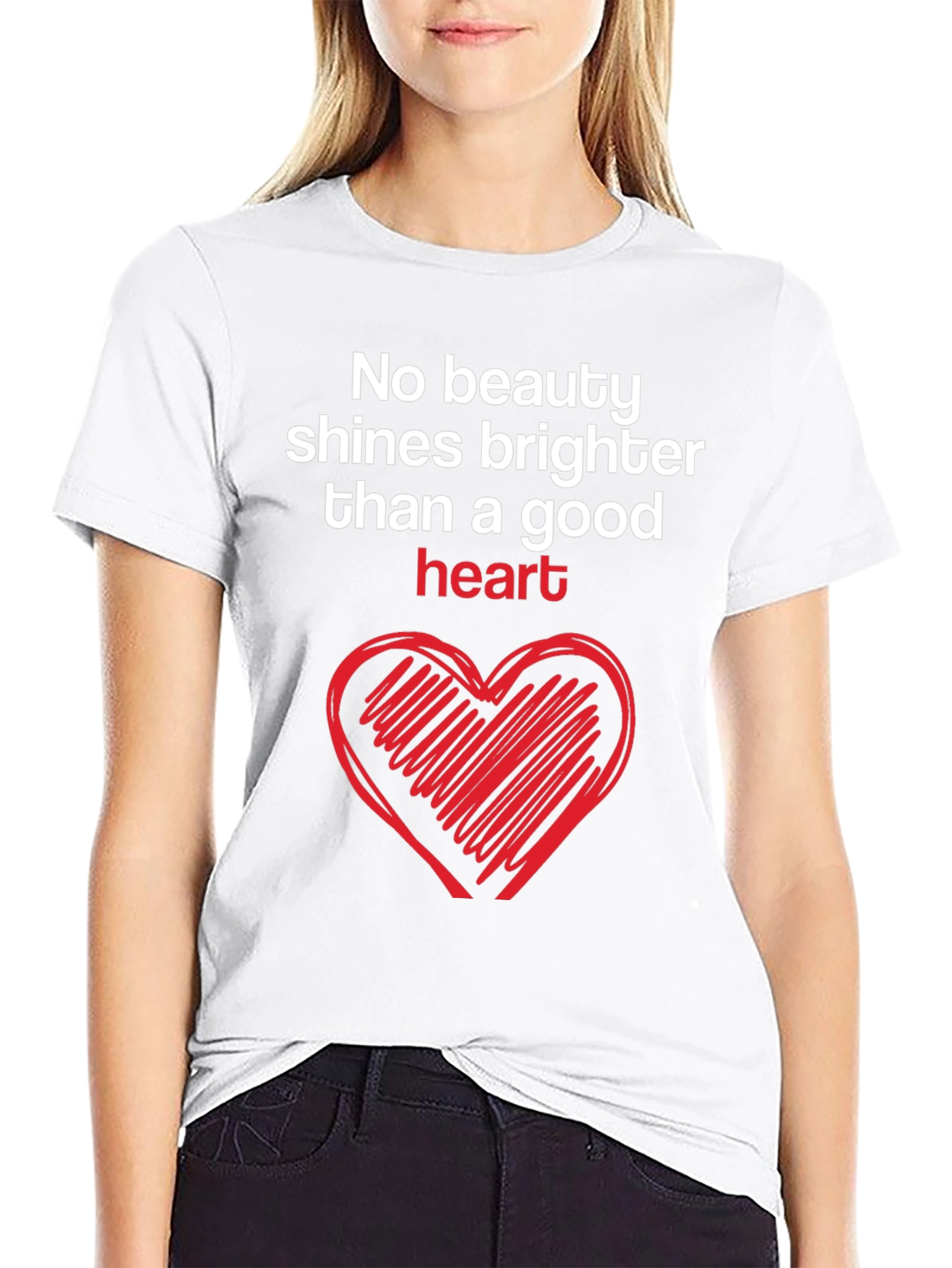 Good Heart Graphic Tee - Inspirational Black T-Shirt