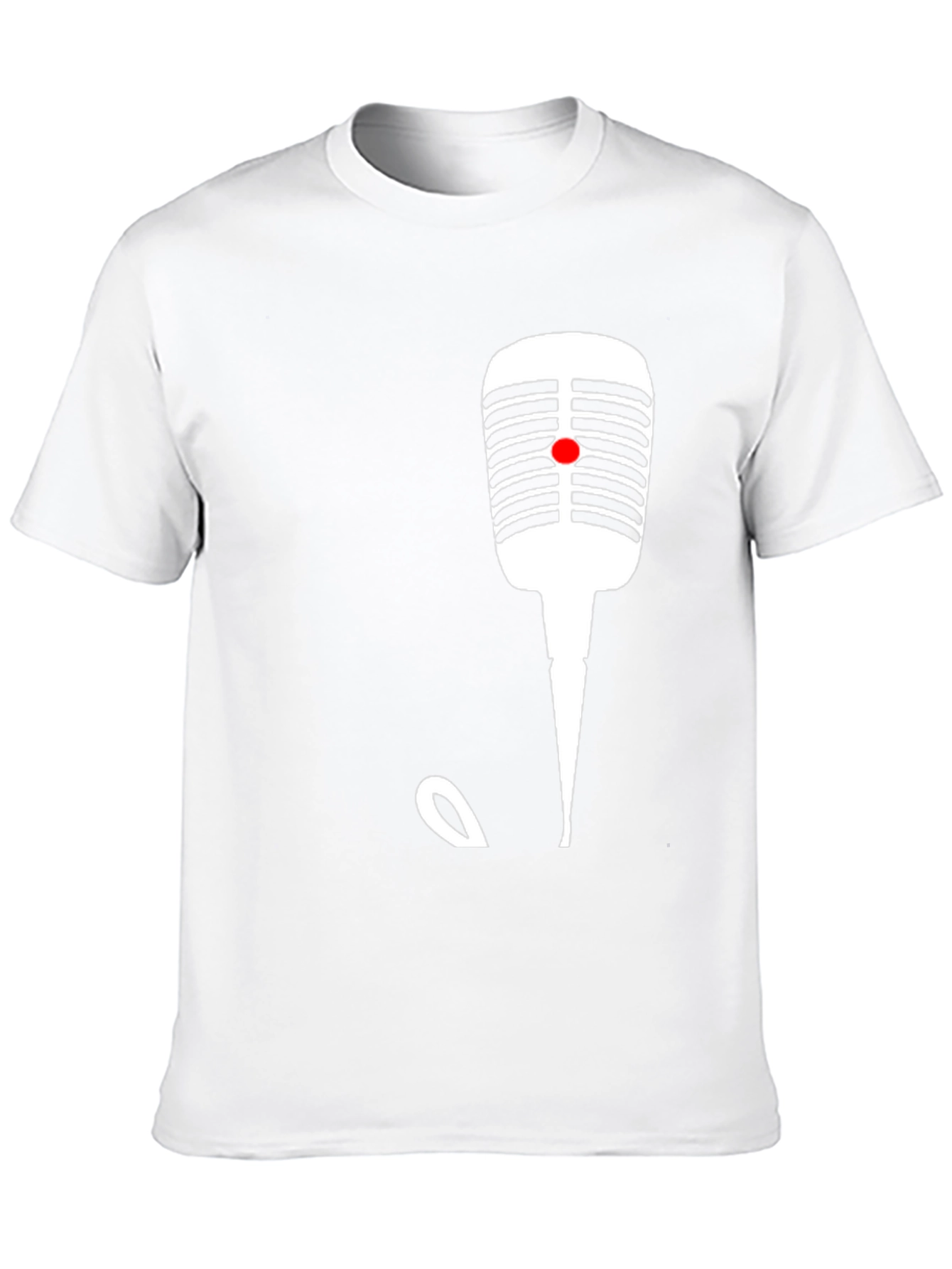 Retro Microphone Graphic T-Shirt - Classic Vocal Tee