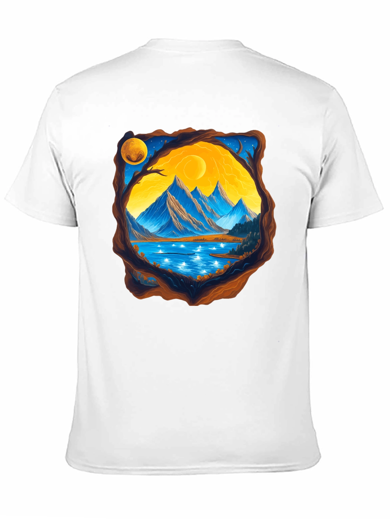 Mountain Lake View Graphic T-Shirt
