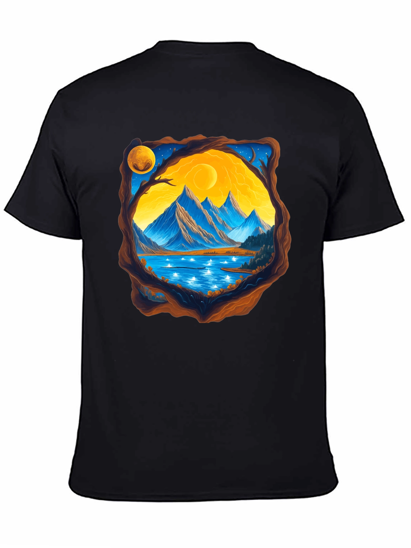 Mountain Lake View Graphic T-Shirt