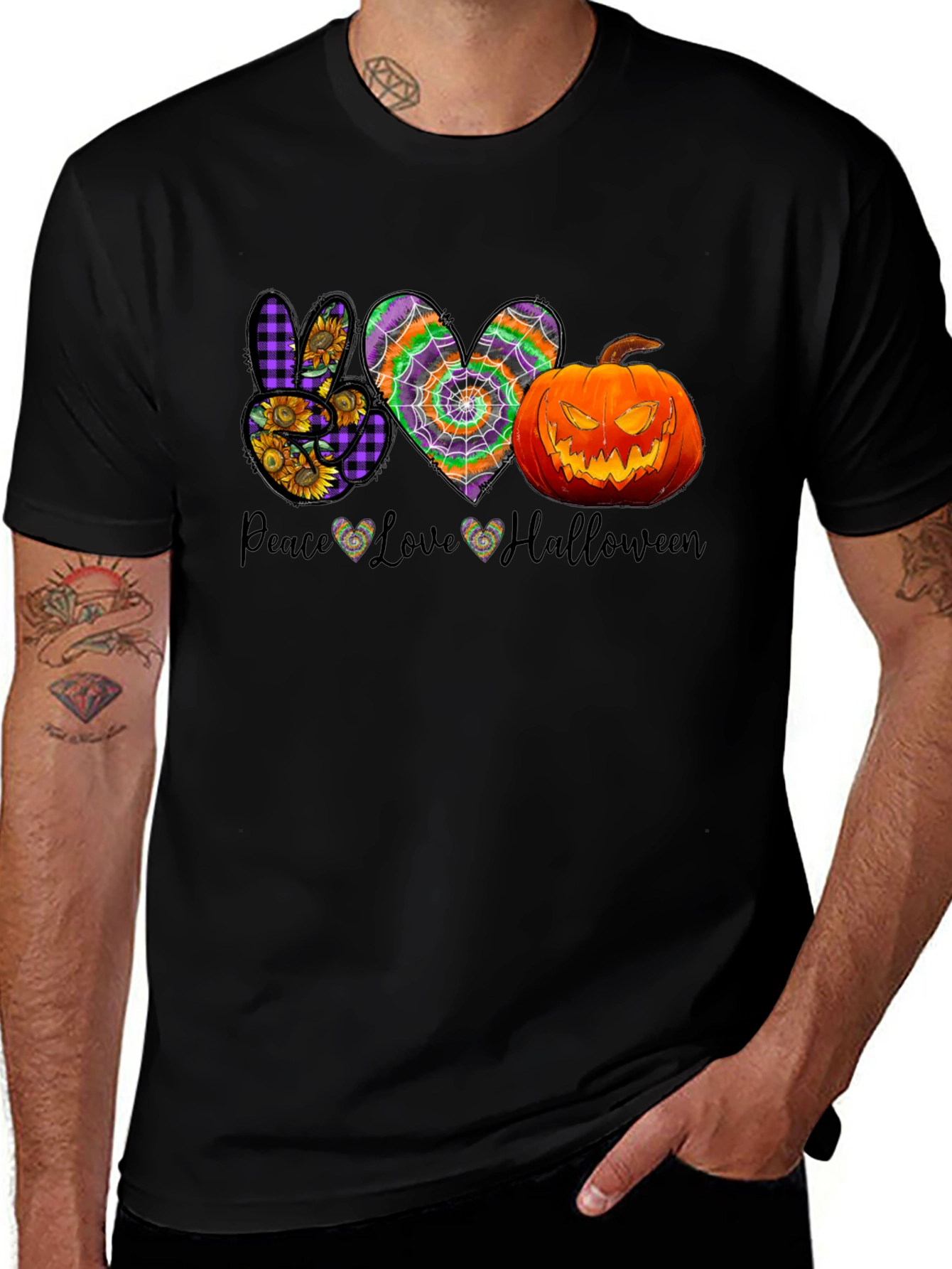 Peace Love Halloween T-Shirt