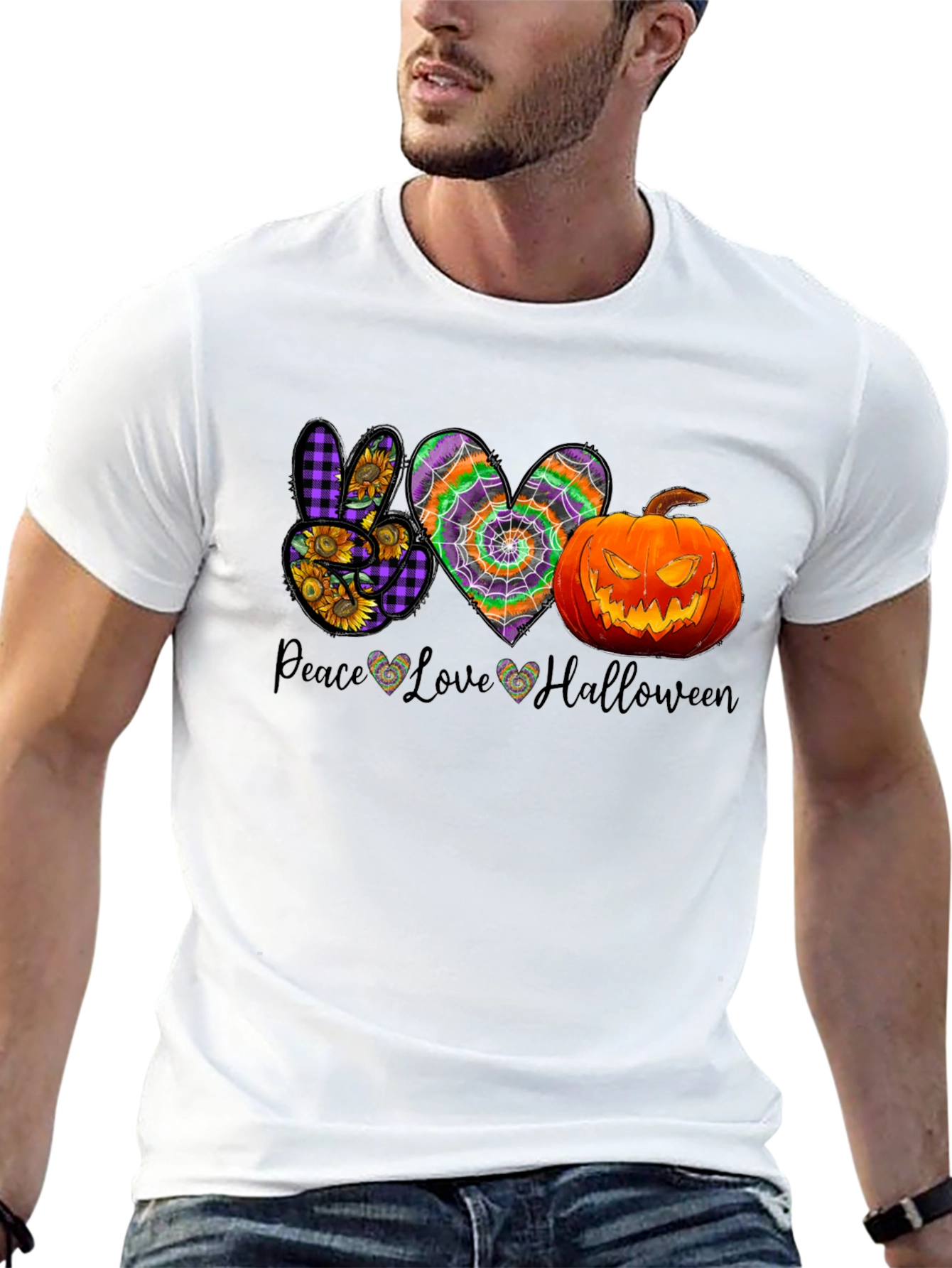 Peace Love Halloween T-Shirt