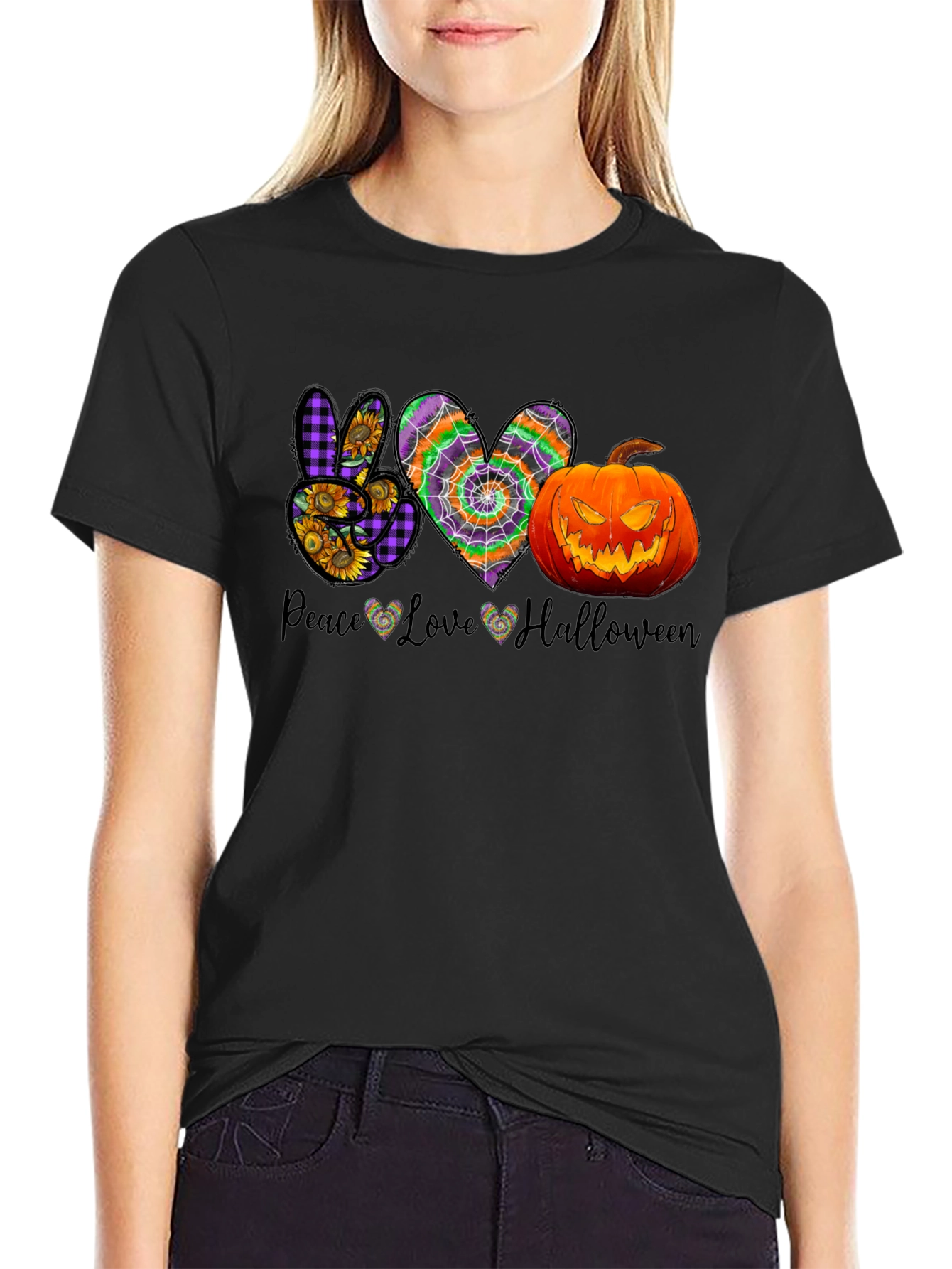 Peace Love Halloween T-Shirt