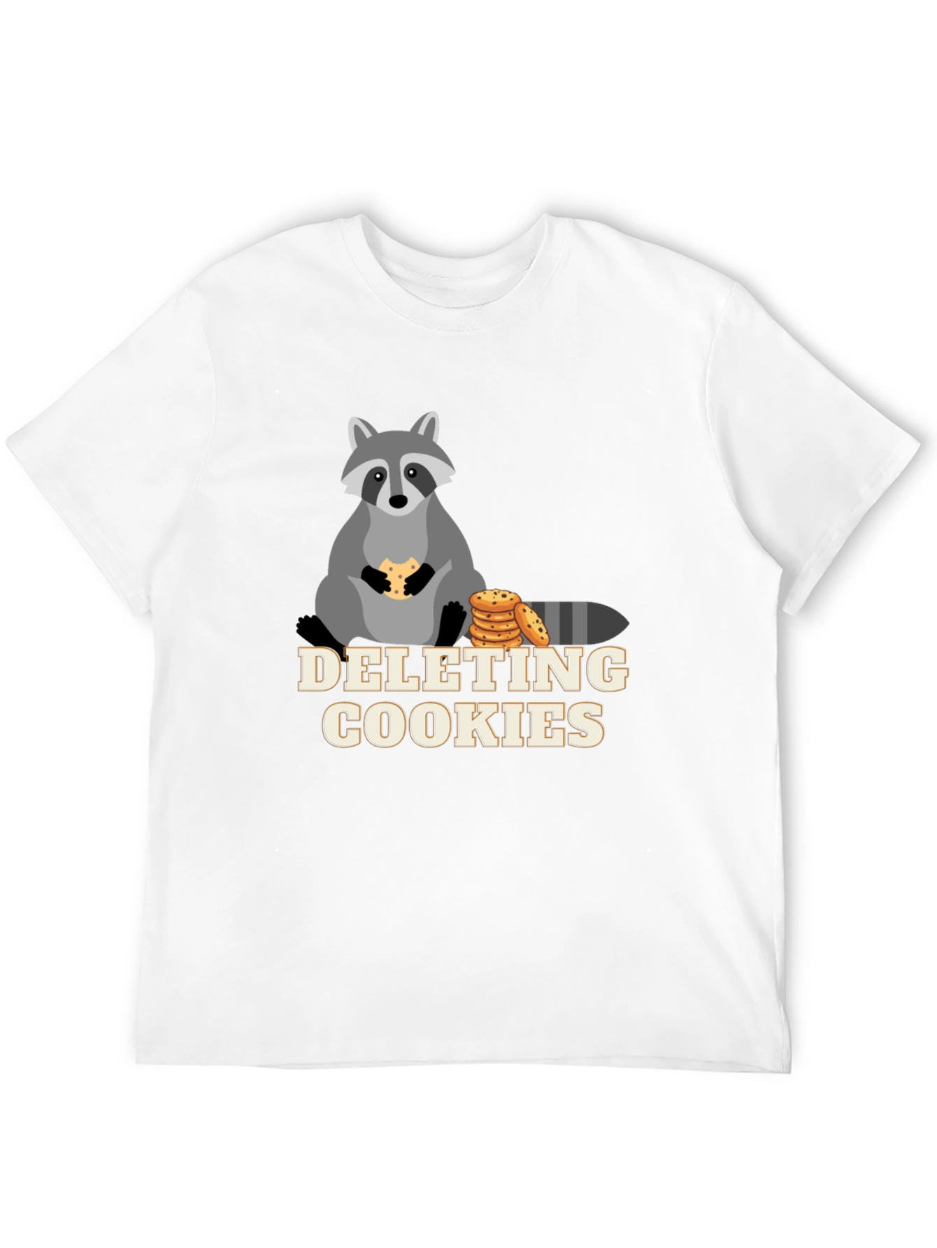 Funny Deleting Cookies Raccoon Graphic Tee