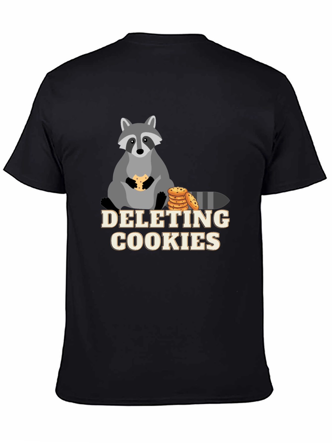 Funny Deleting Cookies Raccoon Graphic Tee