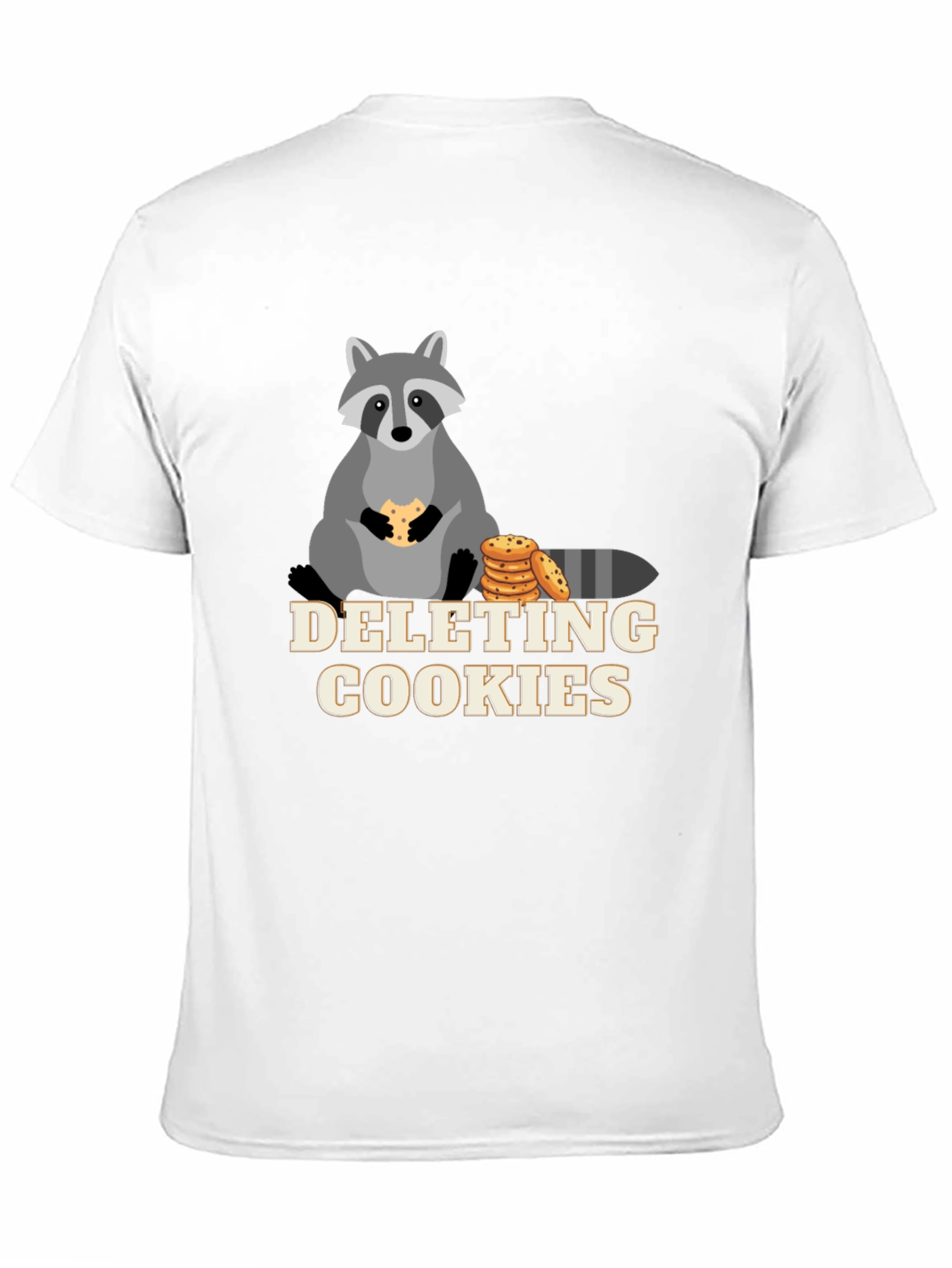 Funny Deleting Cookies Raccoon Graphic Tee