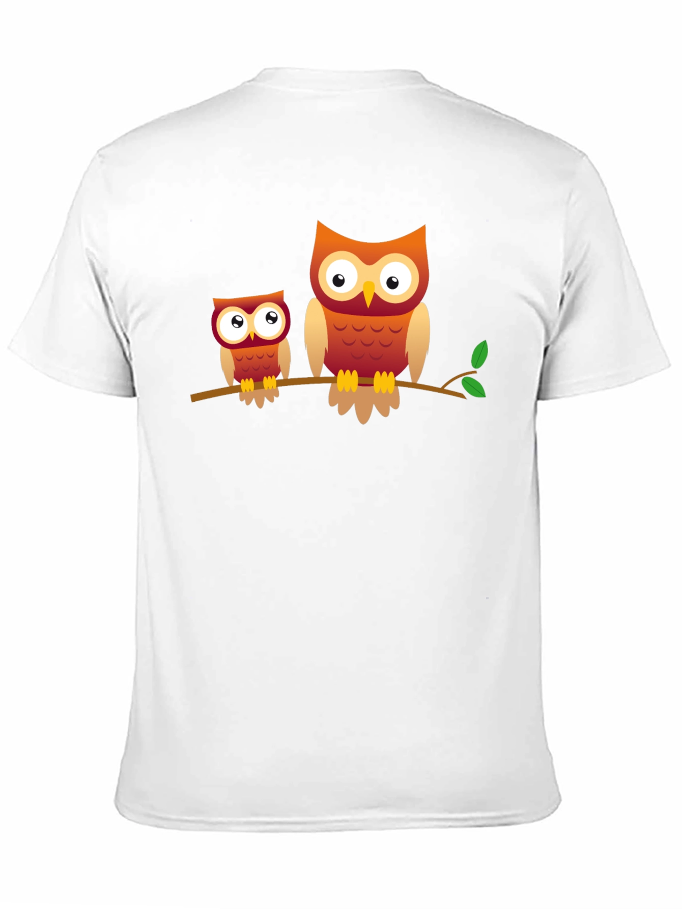 Owl Family Graphic Tee - Black Cotton T-Shirt