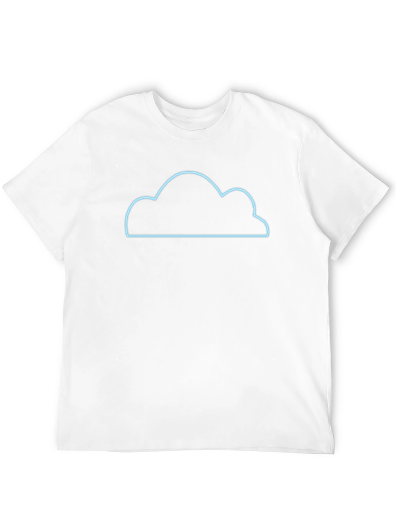 Neon Cloud Graphic Tee - Stylish Black Cotton T-Shirt