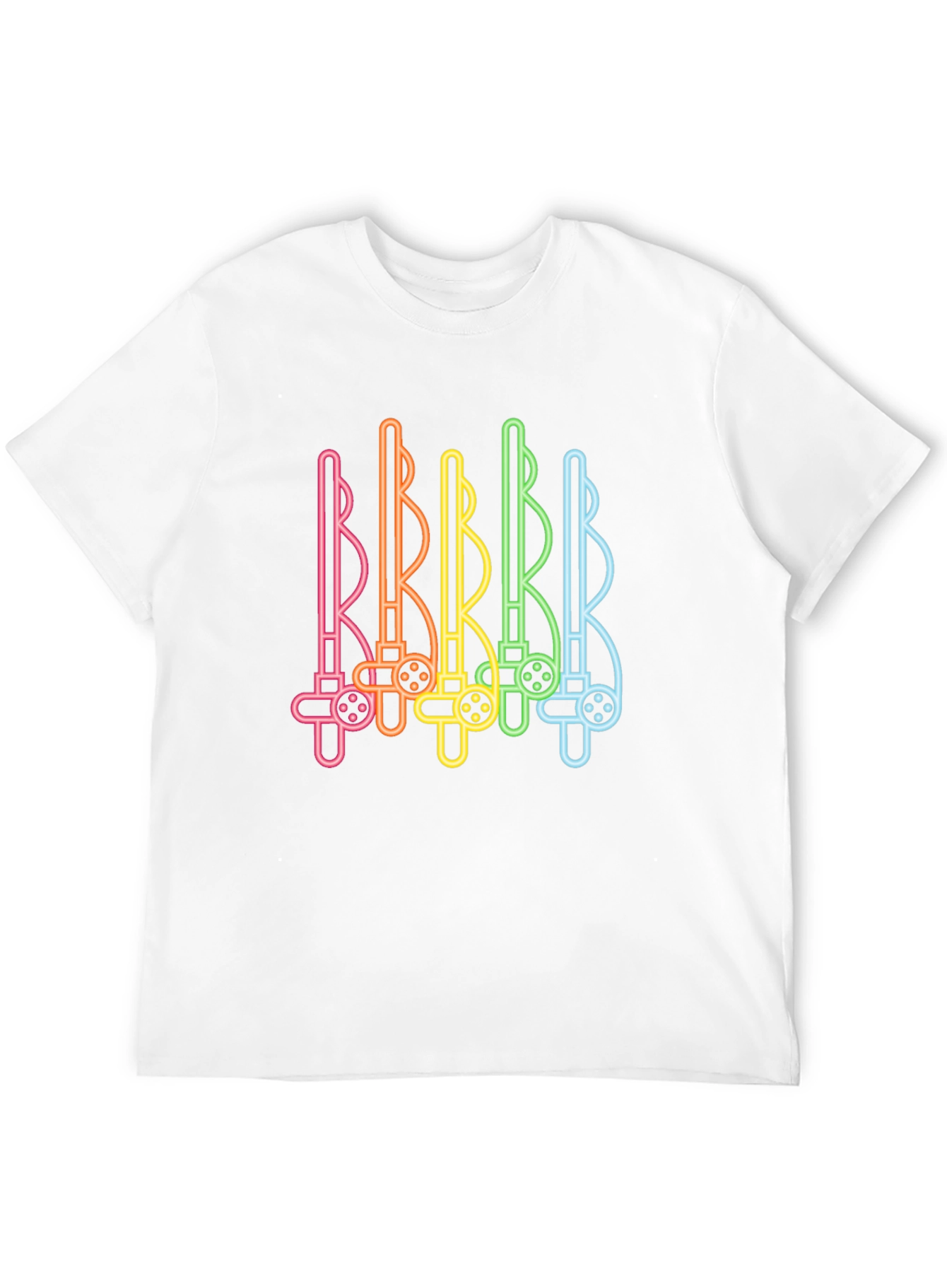 Rainbow Fishing Rods Graphic Tee