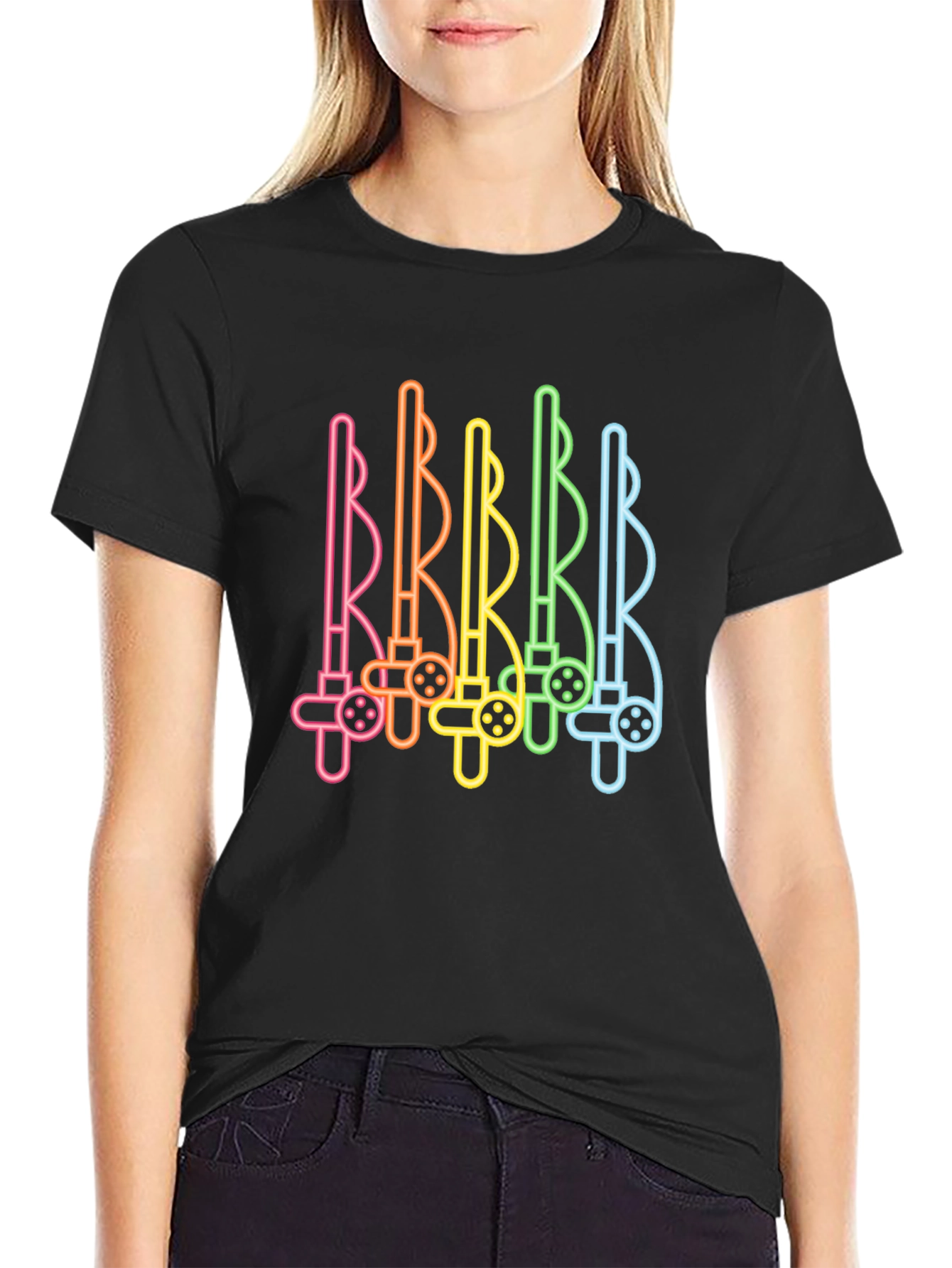 Rainbow Fishing Rods Graphic Tee
