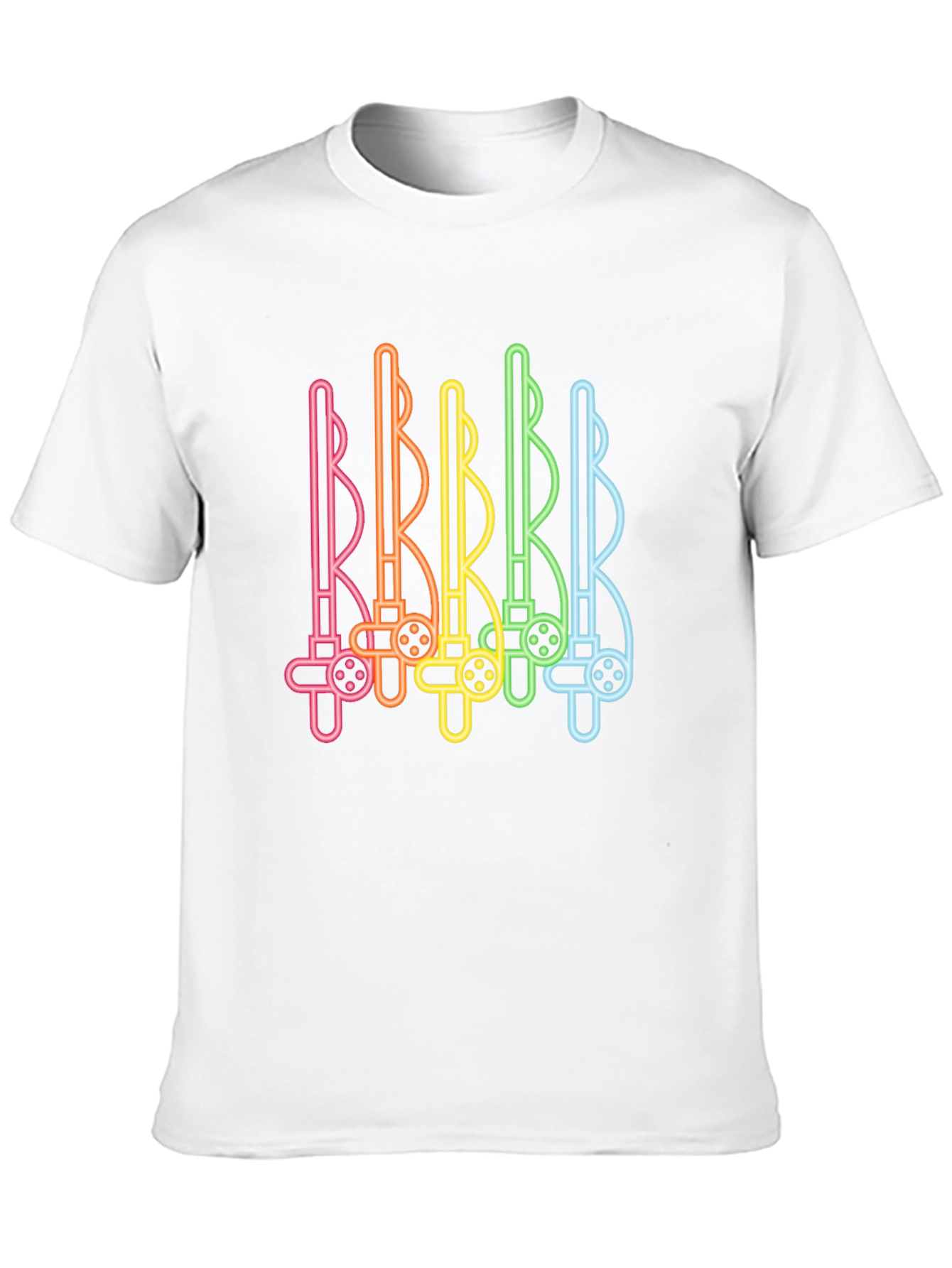 Rainbow Fishing Rods Graphic Tee