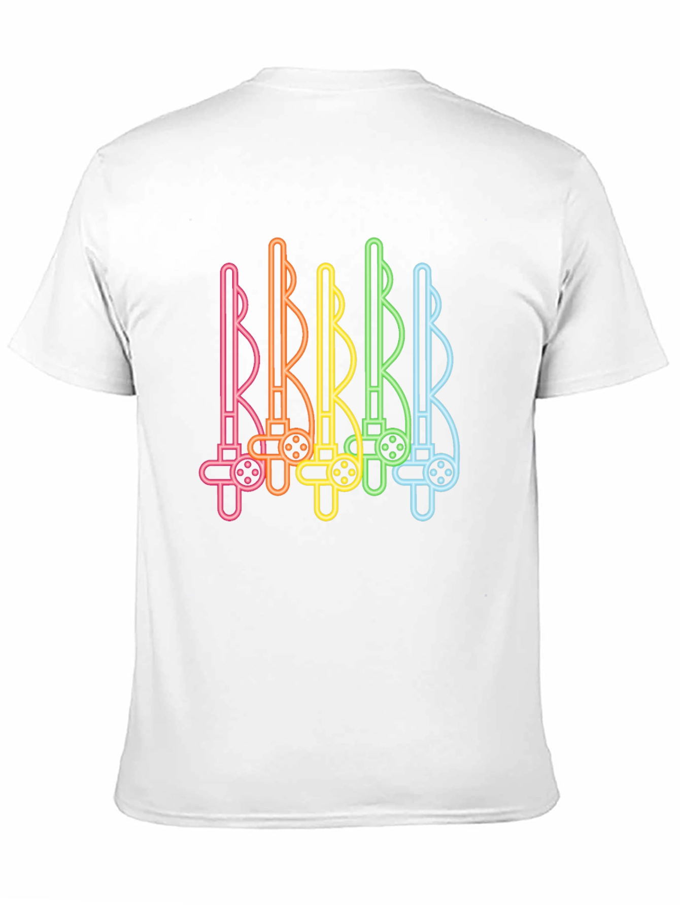 Rainbow Fishing Rods Graphic Tee