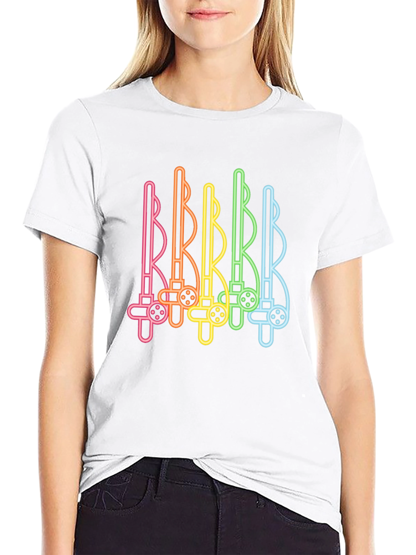 Rainbow Fishing Rods Graphic Tee