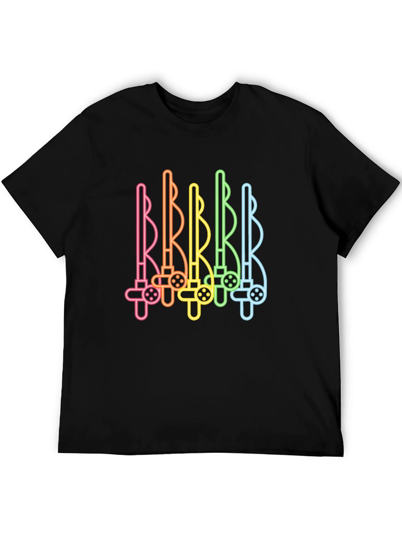 Rainbow Fishing Rods Graphic Tee