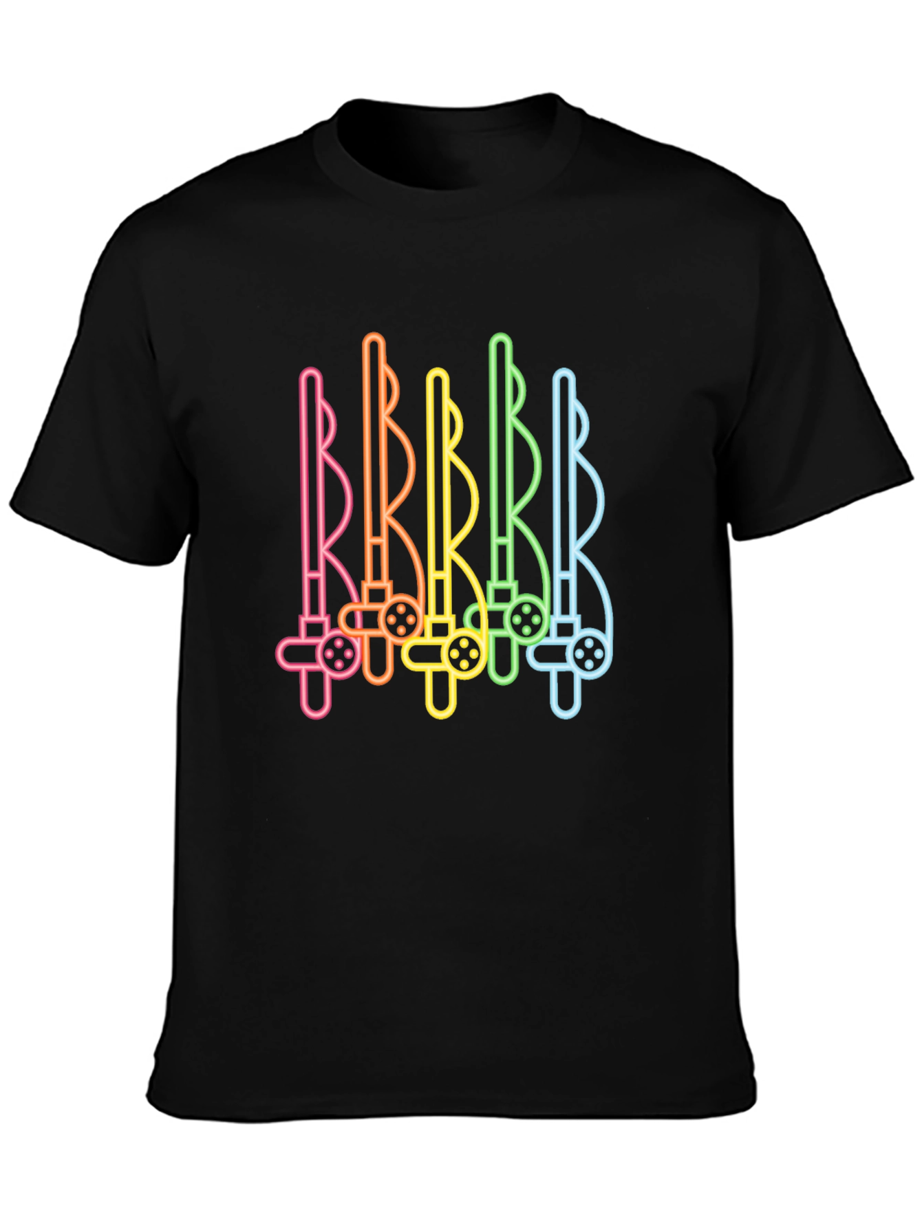 Rainbow Fishing Rods Graphic Tee
