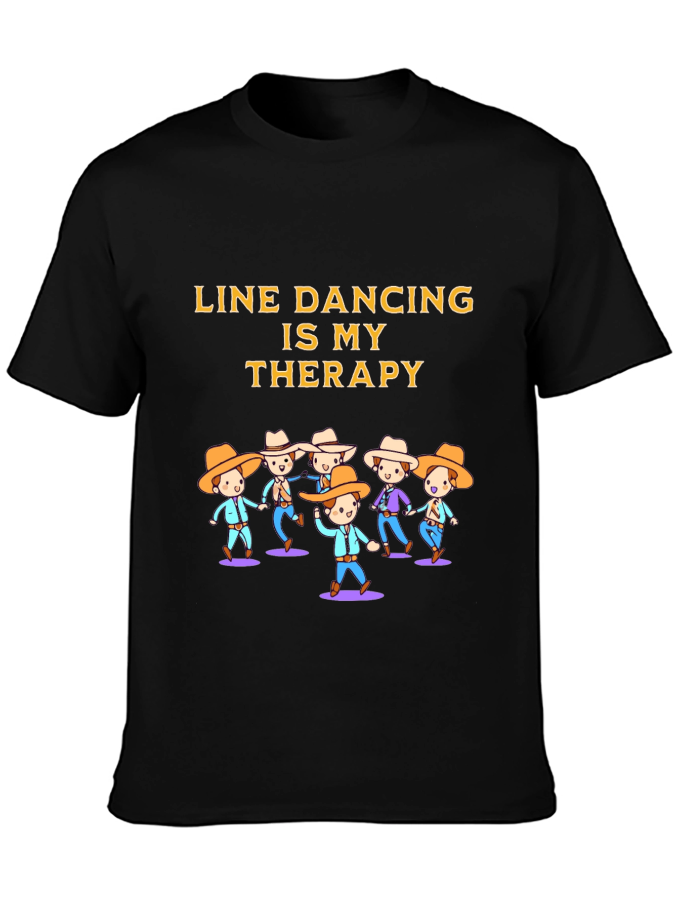 Line Dancing Therapy Graphic T-Shirt