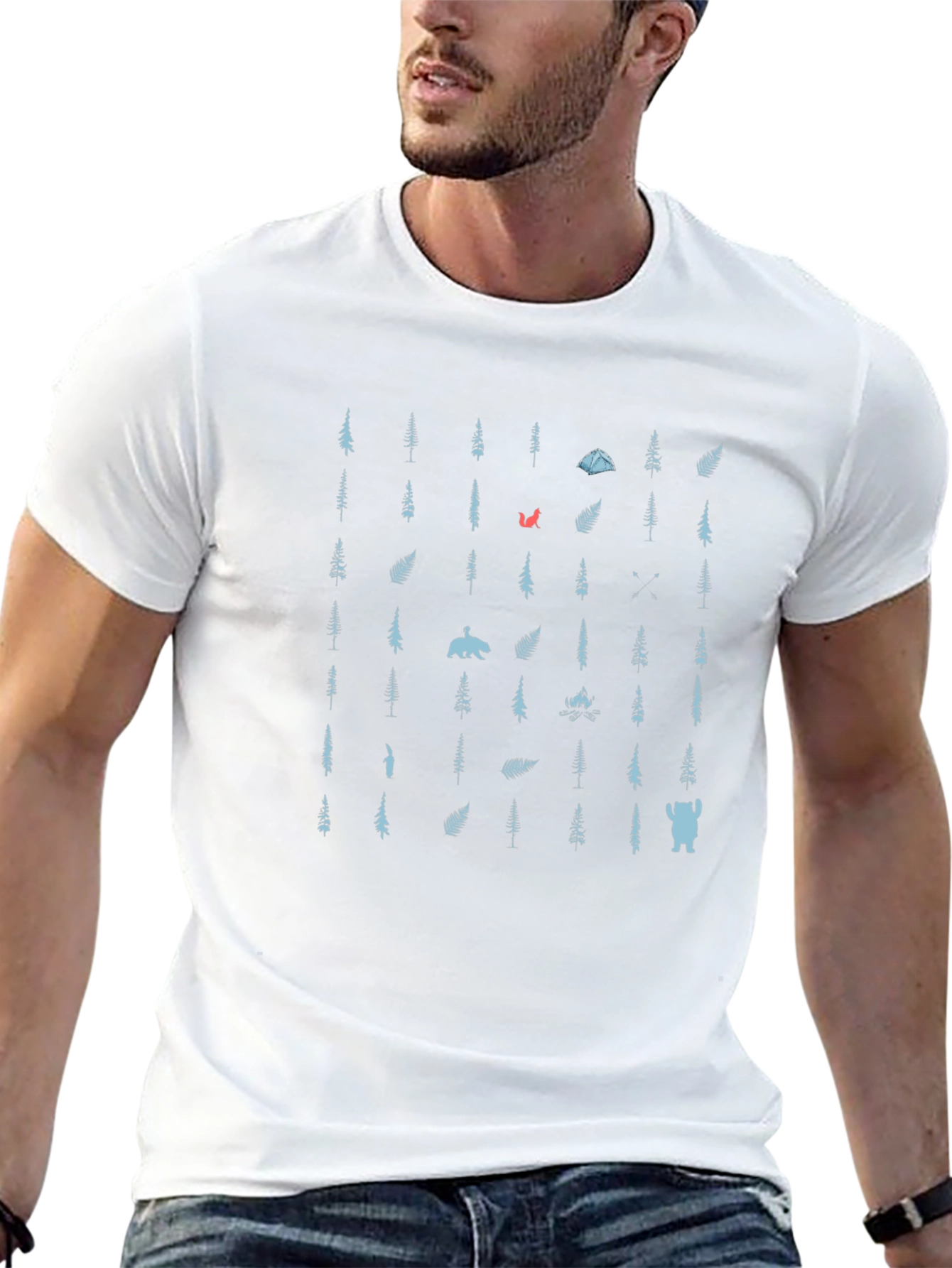 Camping Forest Pattern T-Shirt