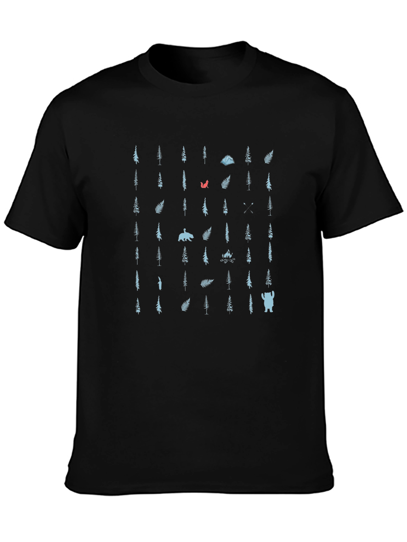 Camping Forest Pattern T-Shirt