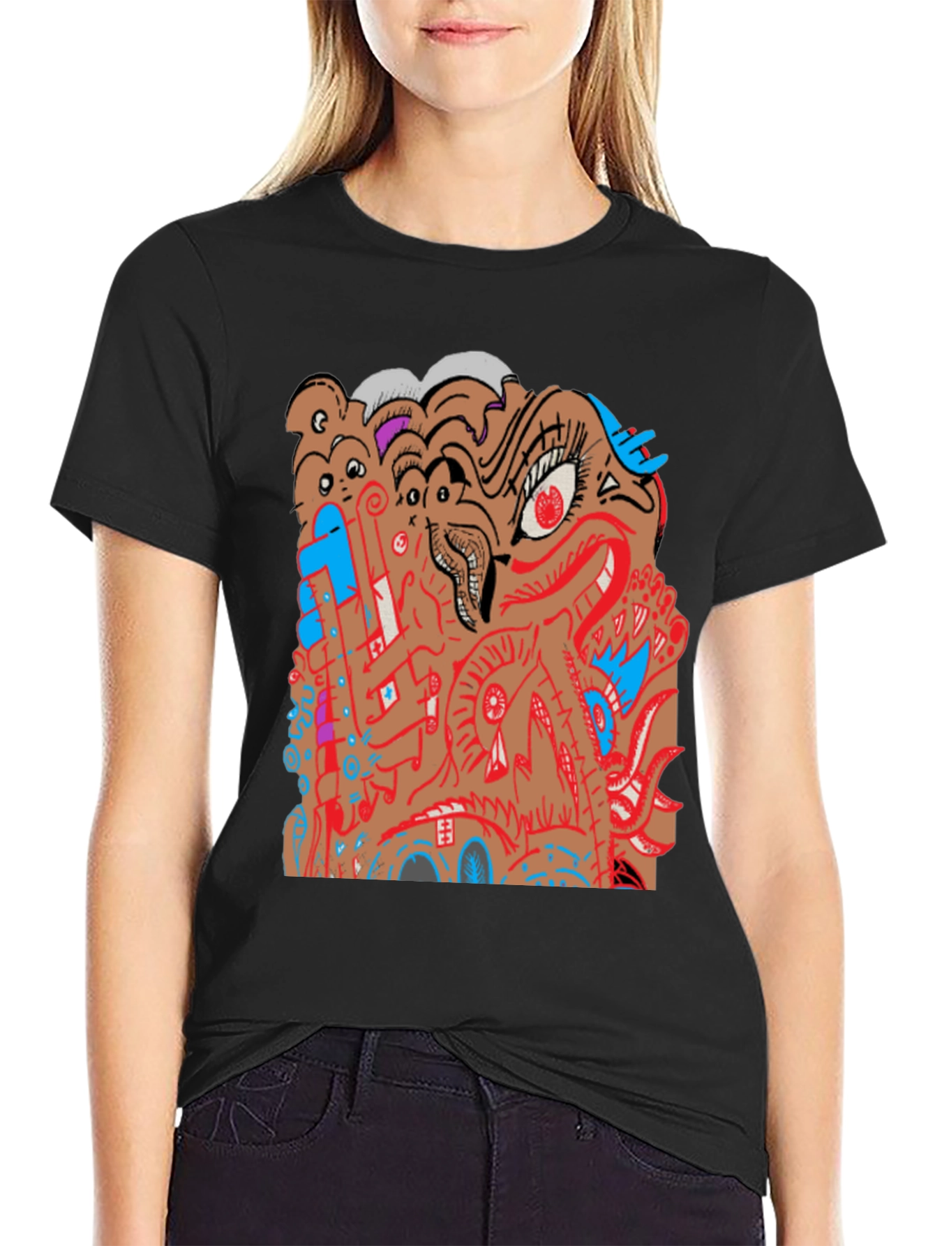 Abstract Graphic Print Tee
