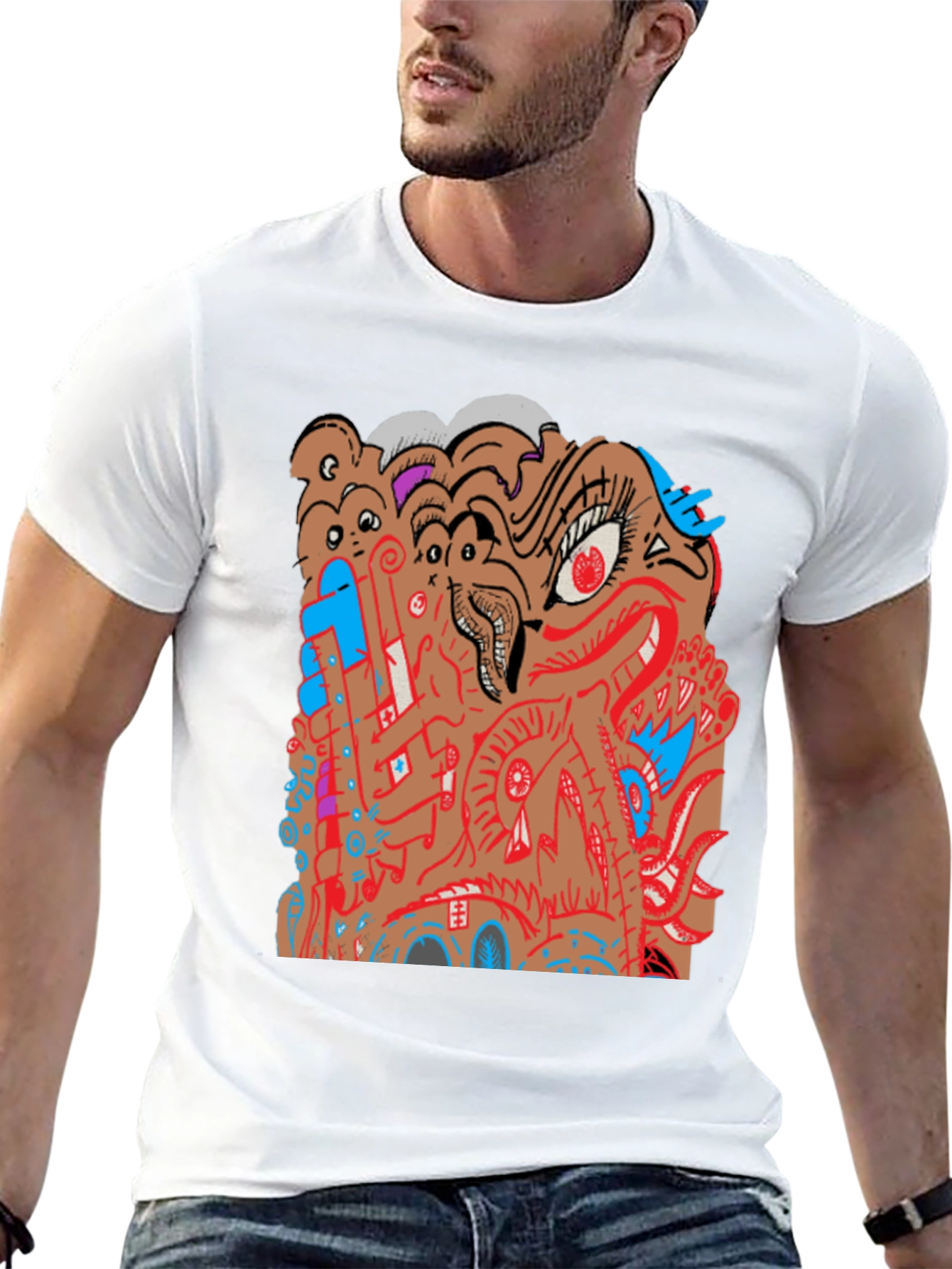 Abstract Graphic Print Tee