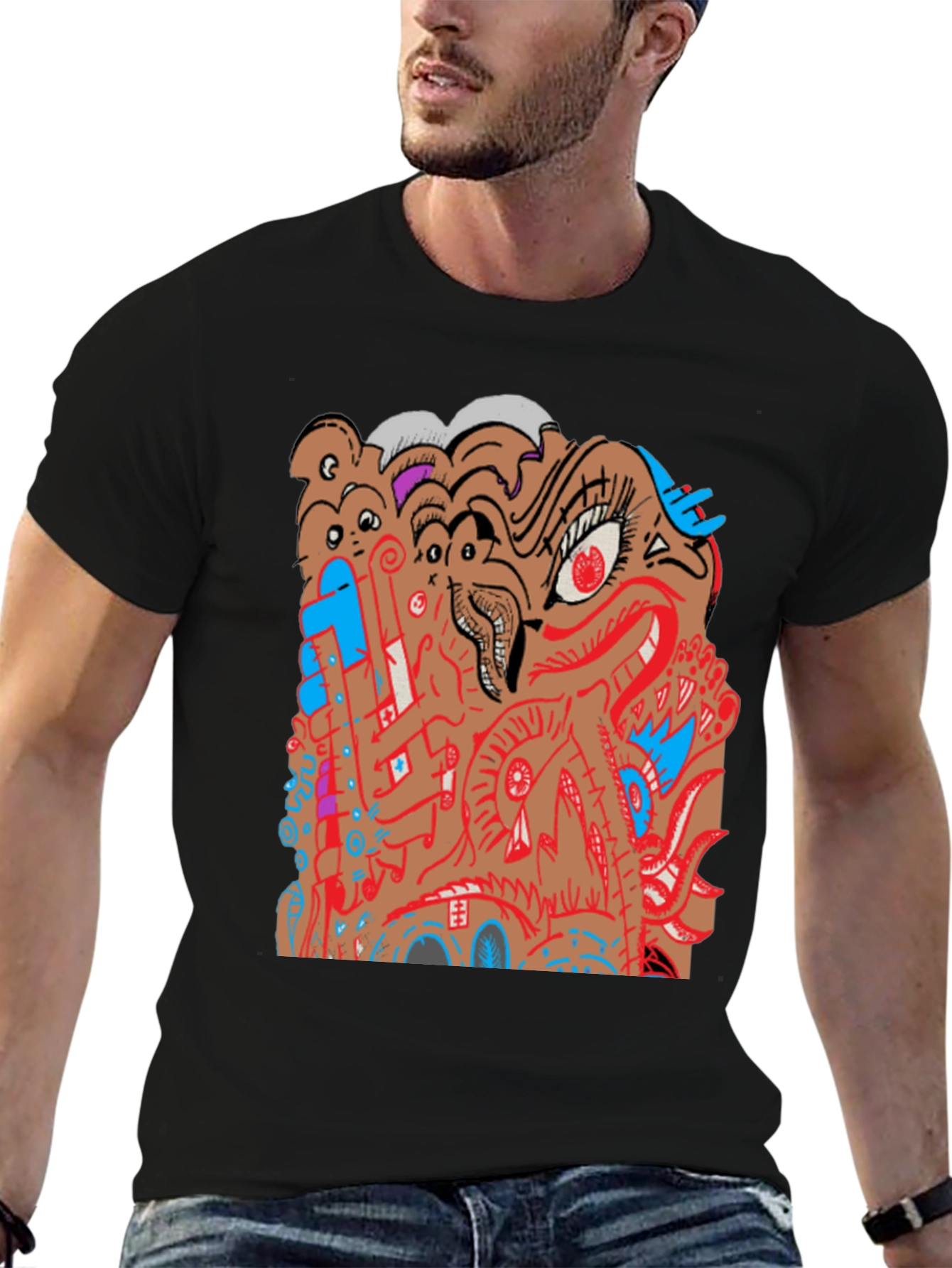 Abstract Graphic Print Tee