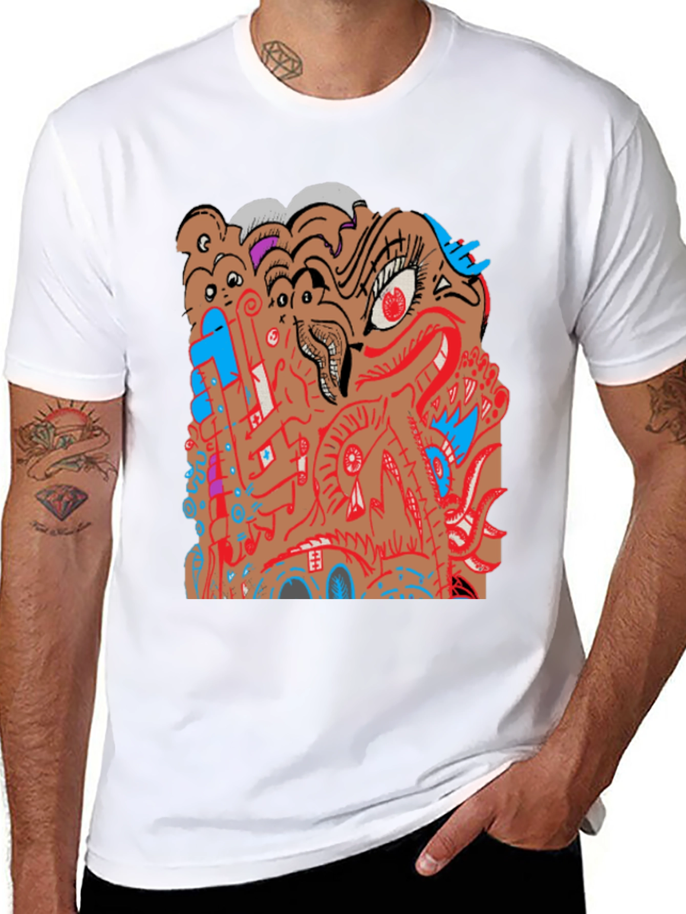 Abstract Graphic Print Tee