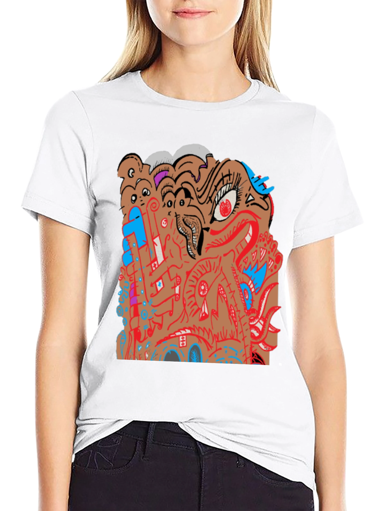 Abstract Graphic Print Tee