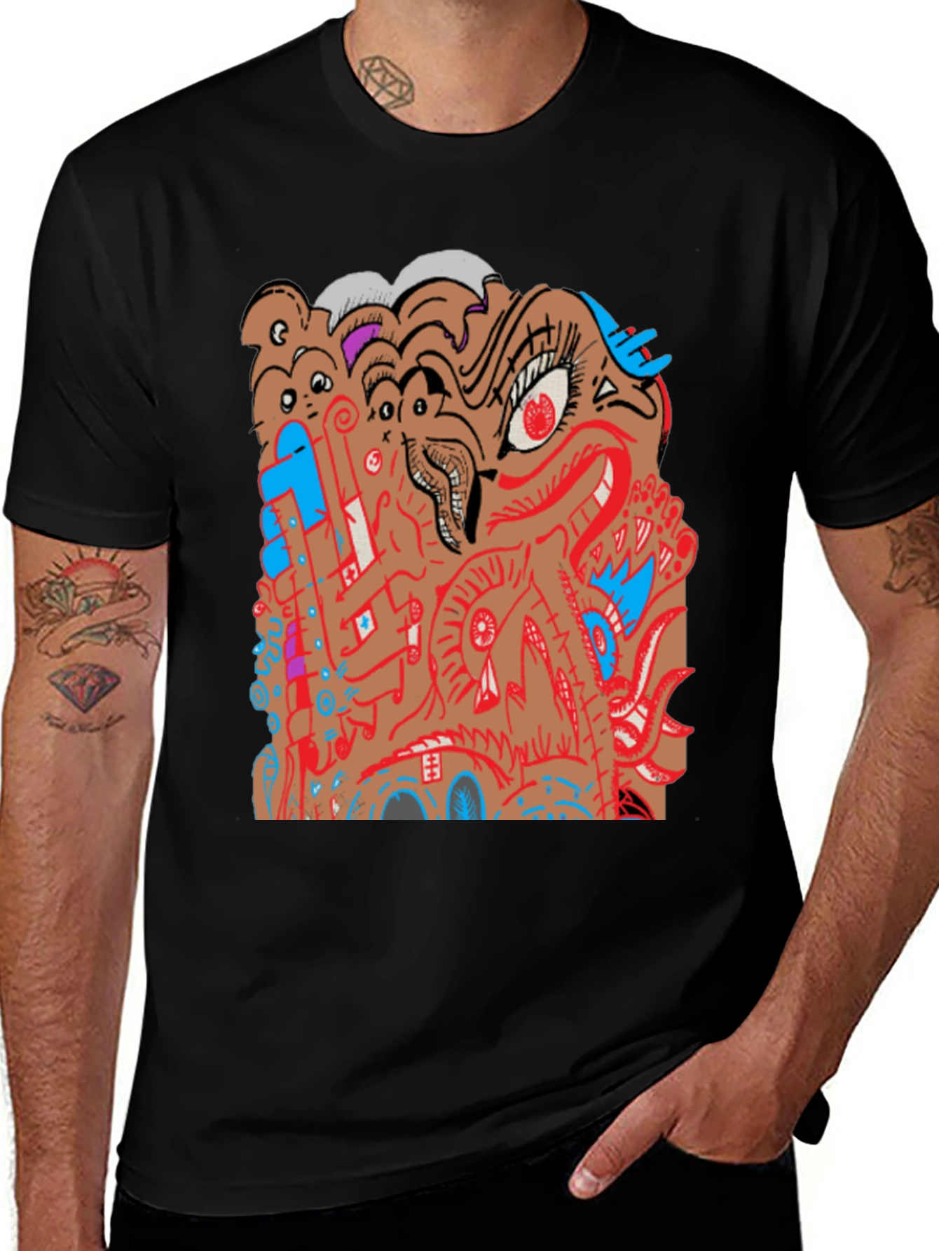 Abstract Graphic Print Tee
