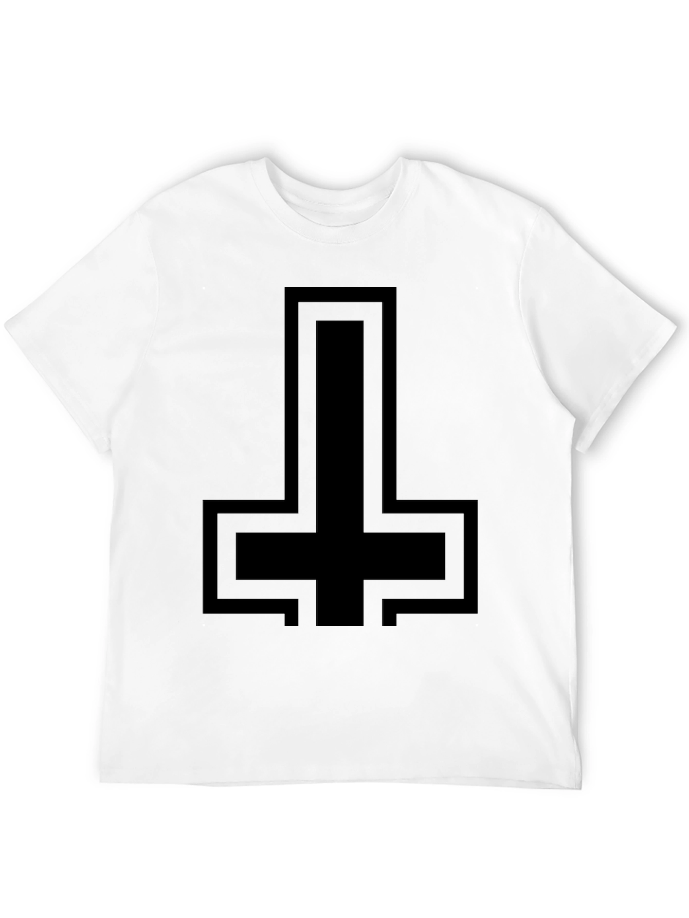 Inverted Cross Graphic T-Shirt - Mens Black