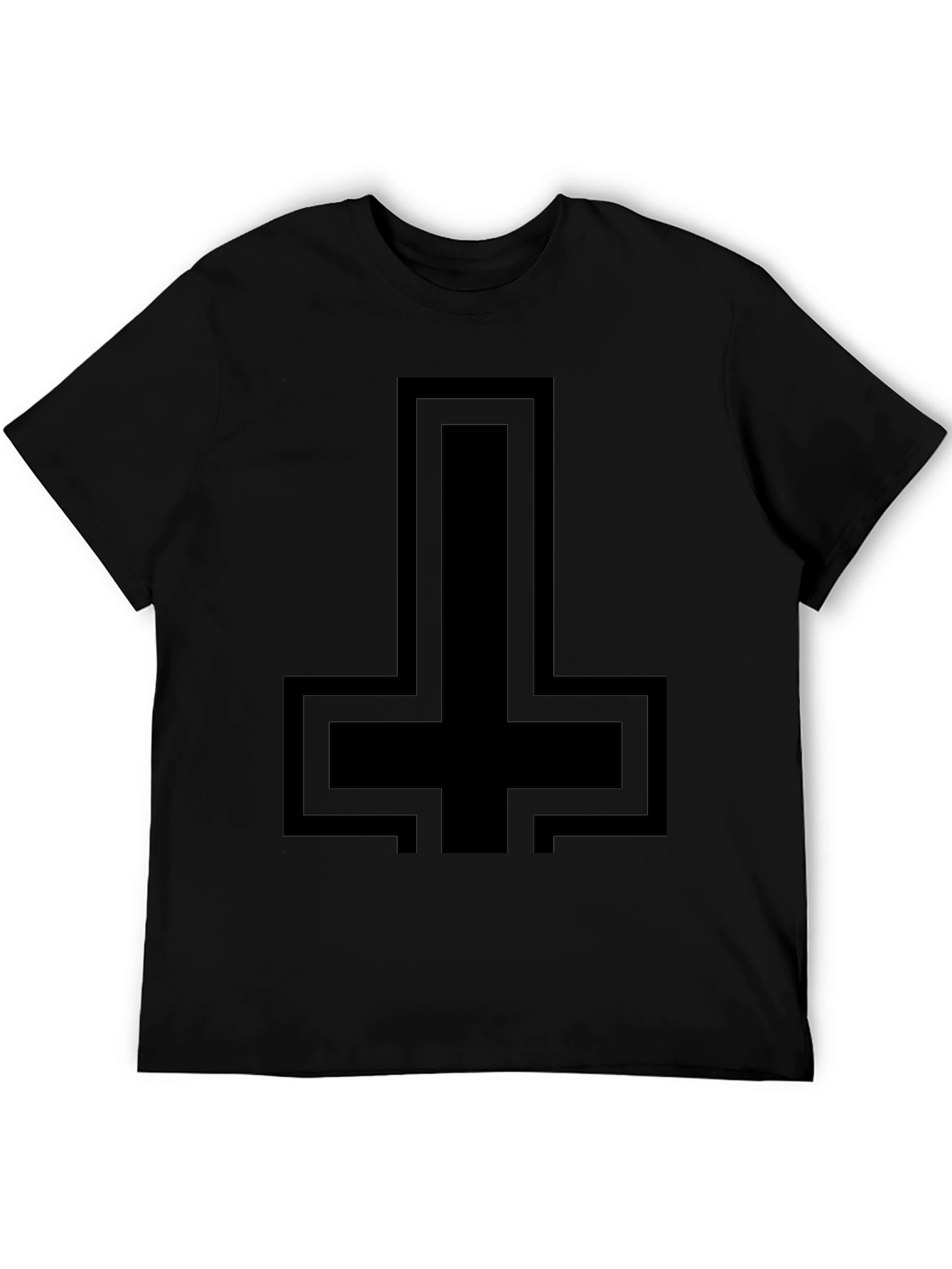 Inverted Cross Graphic T-Shirt - Mens Black