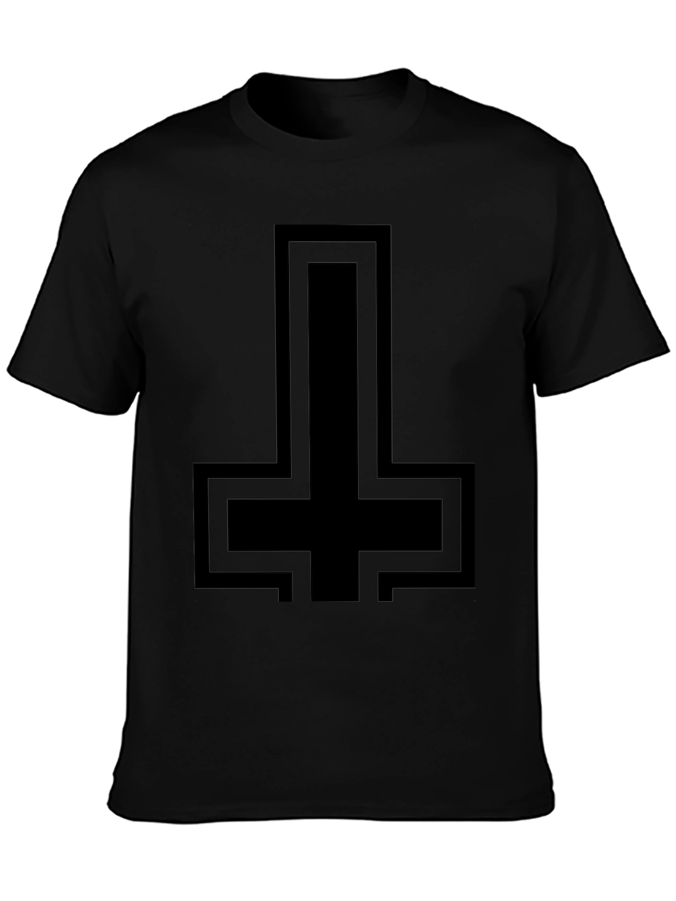 Inverted Cross Graphic T-Shirt - Mens Black