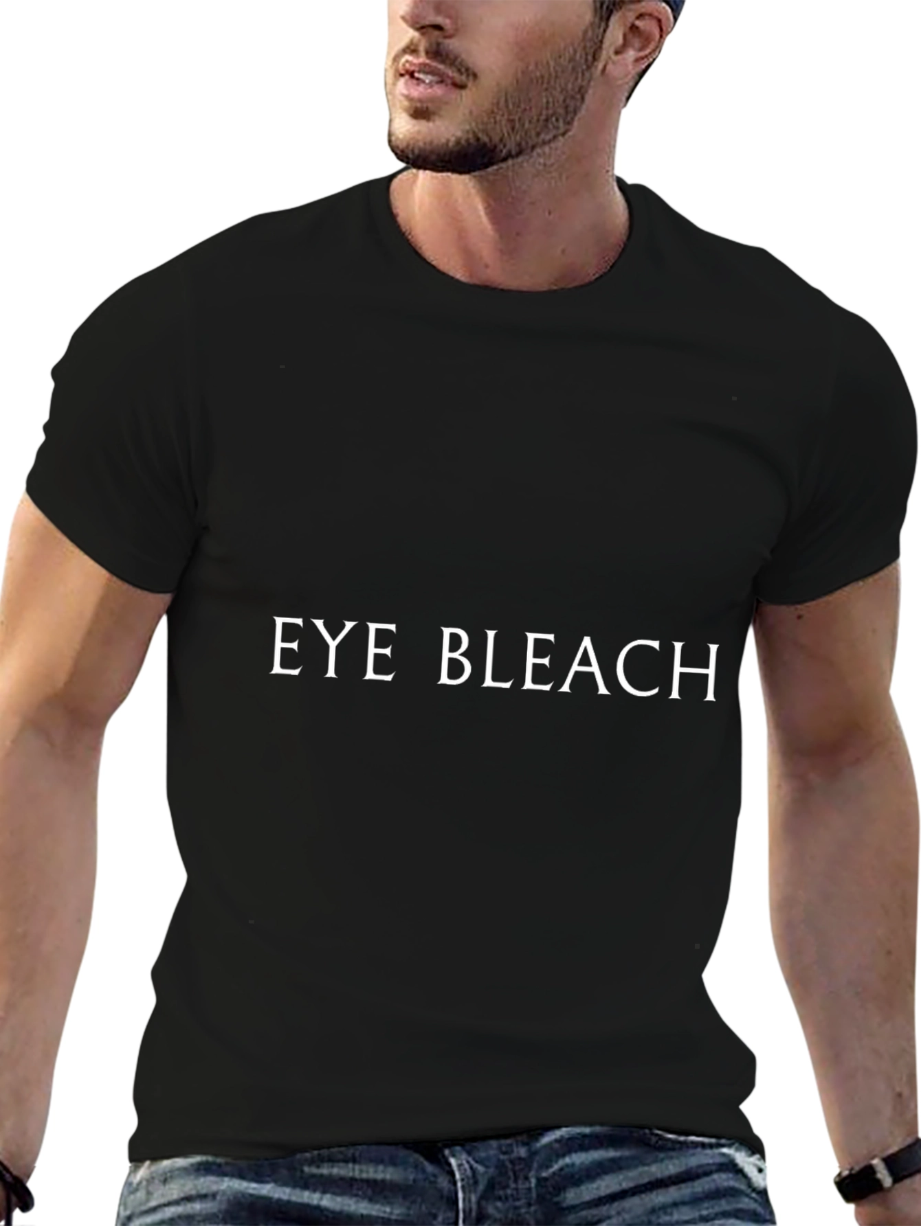Eye Bleach Graphic Tee - Black Cotton T-Shirt