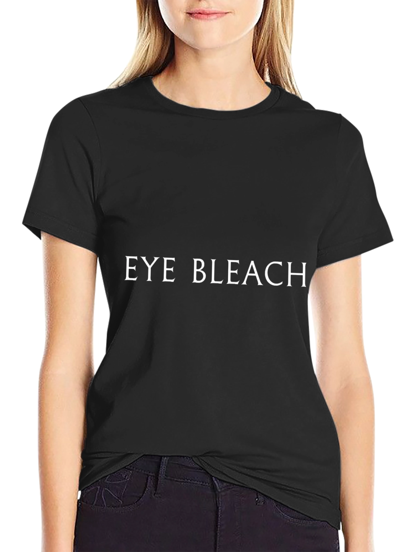 Eye Bleach Graphic Tee - Black Cotton T-Shirt