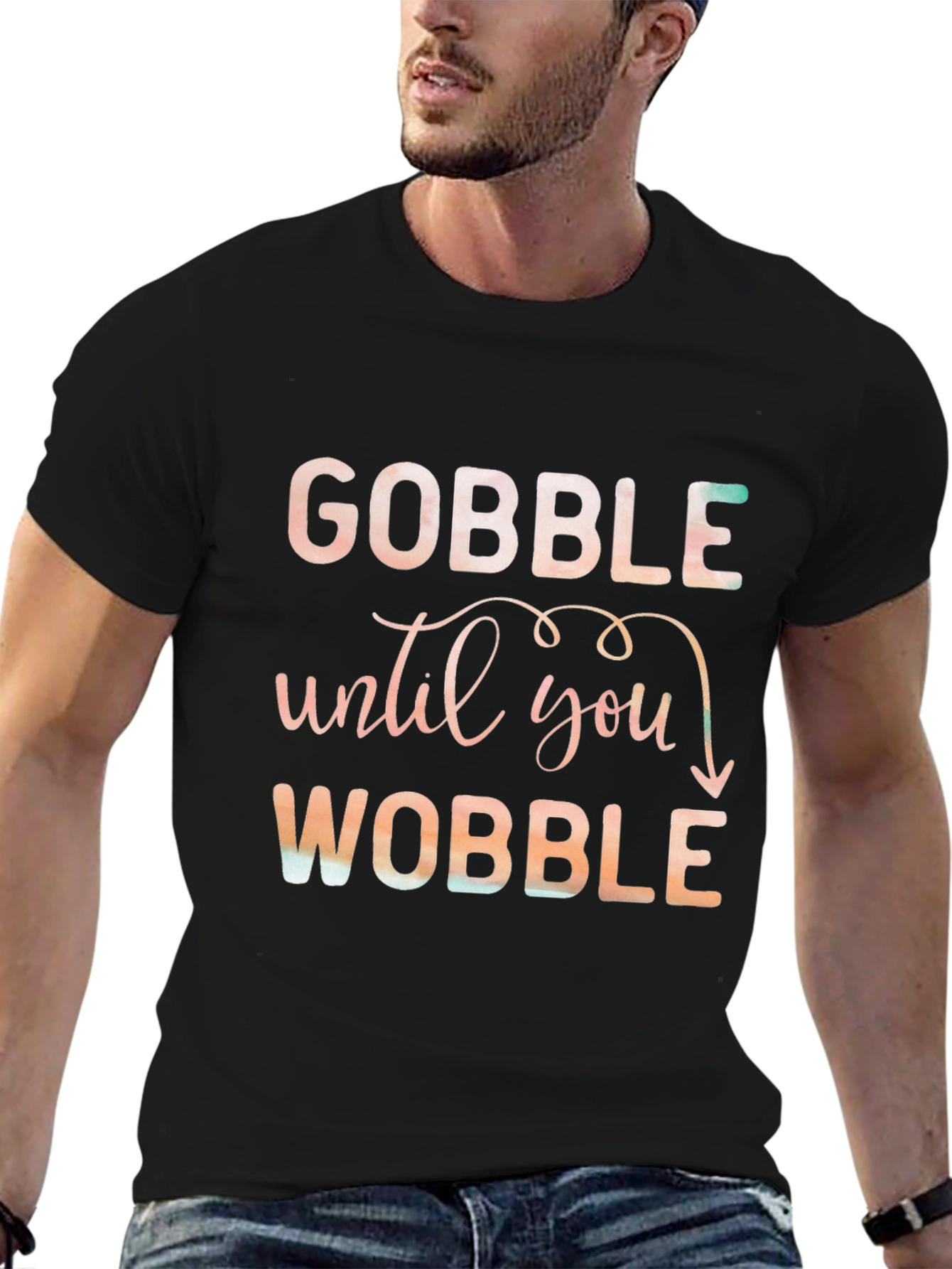 Gobble Until You Wobble Black T-Shirt