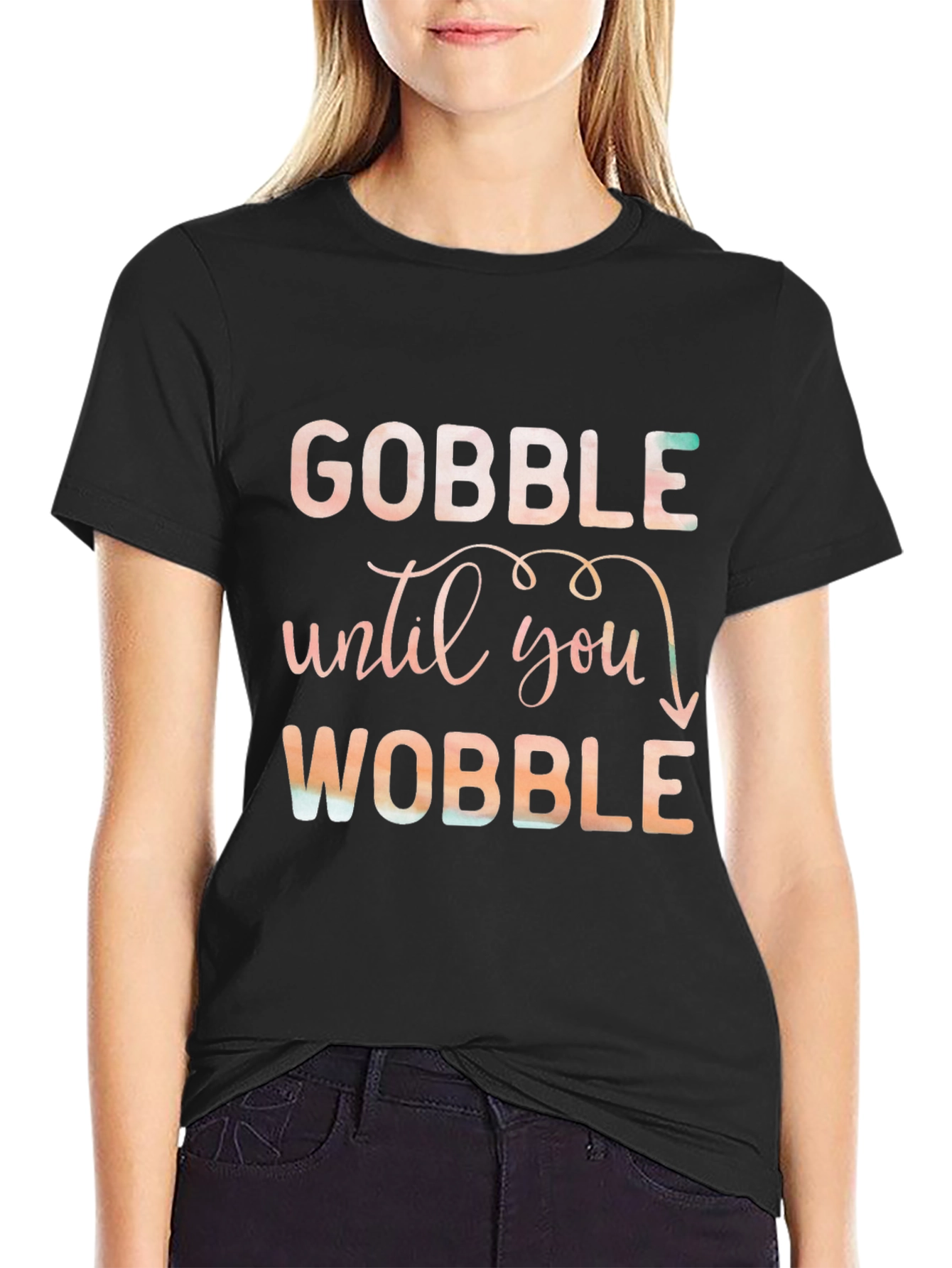 Gobble Until You Wobble Black T-Shirt