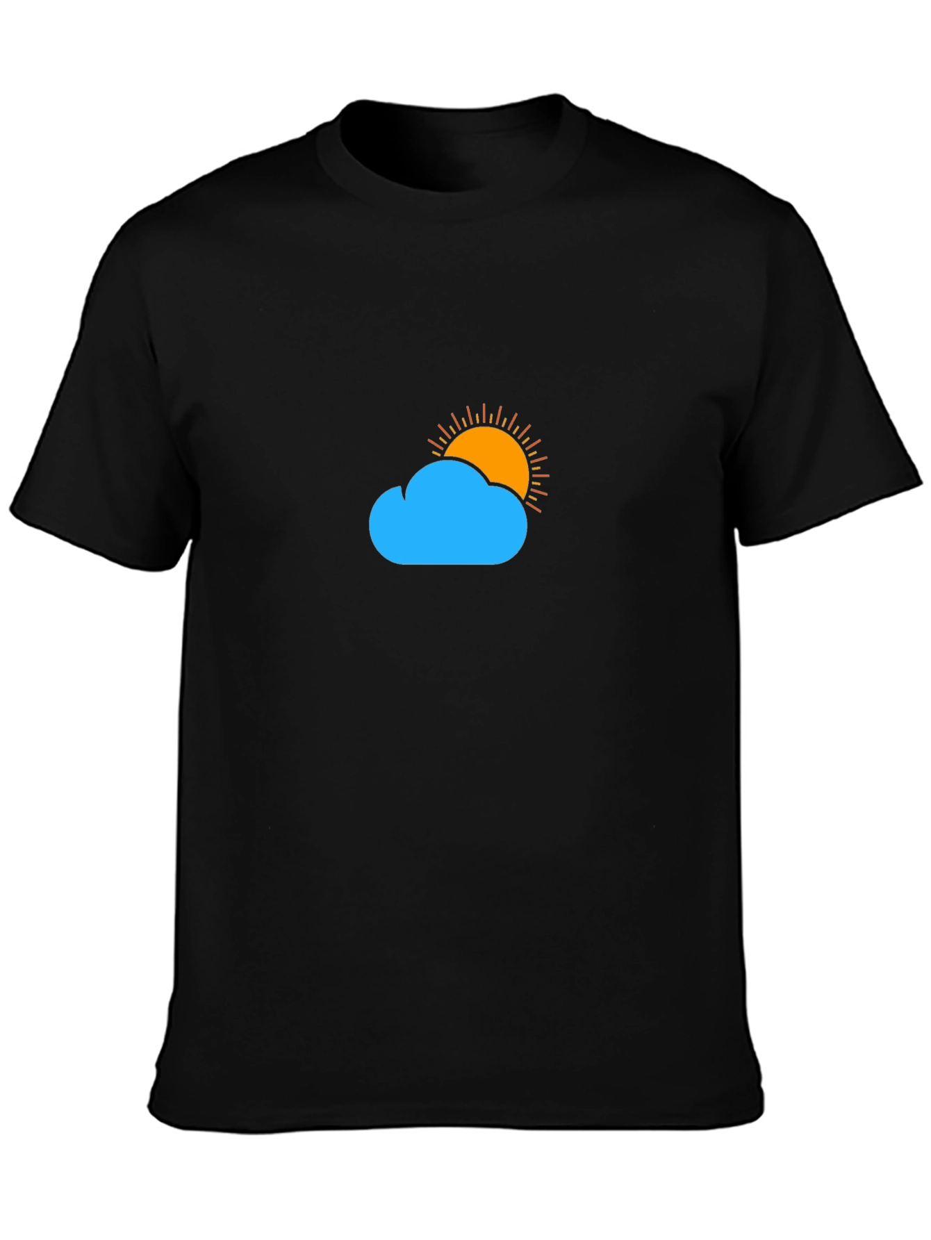 Cloud & Sun Graphic Tee - Black T-Shirt