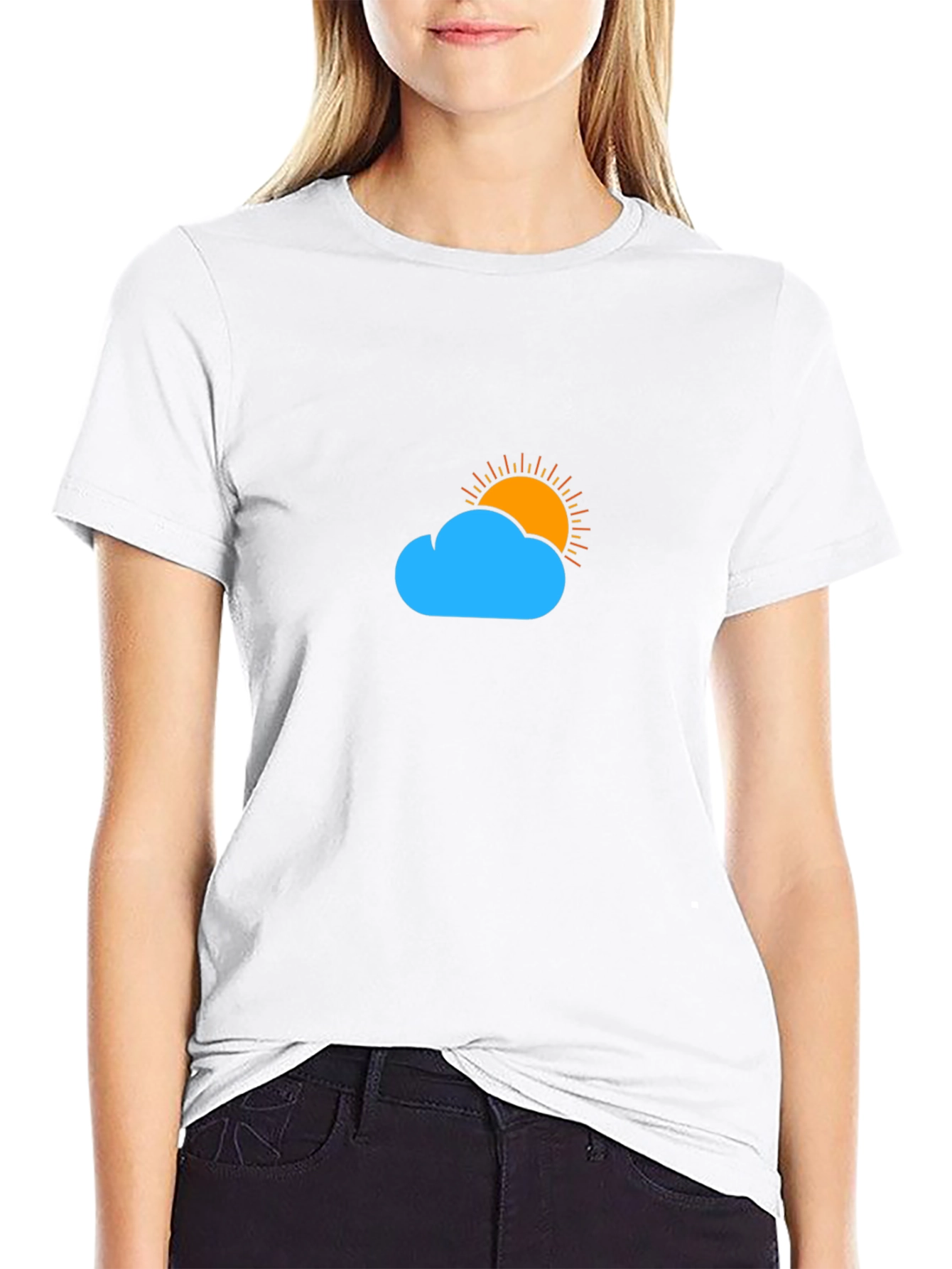Cloud & Sun Graphic Tee - Black T-Shirt